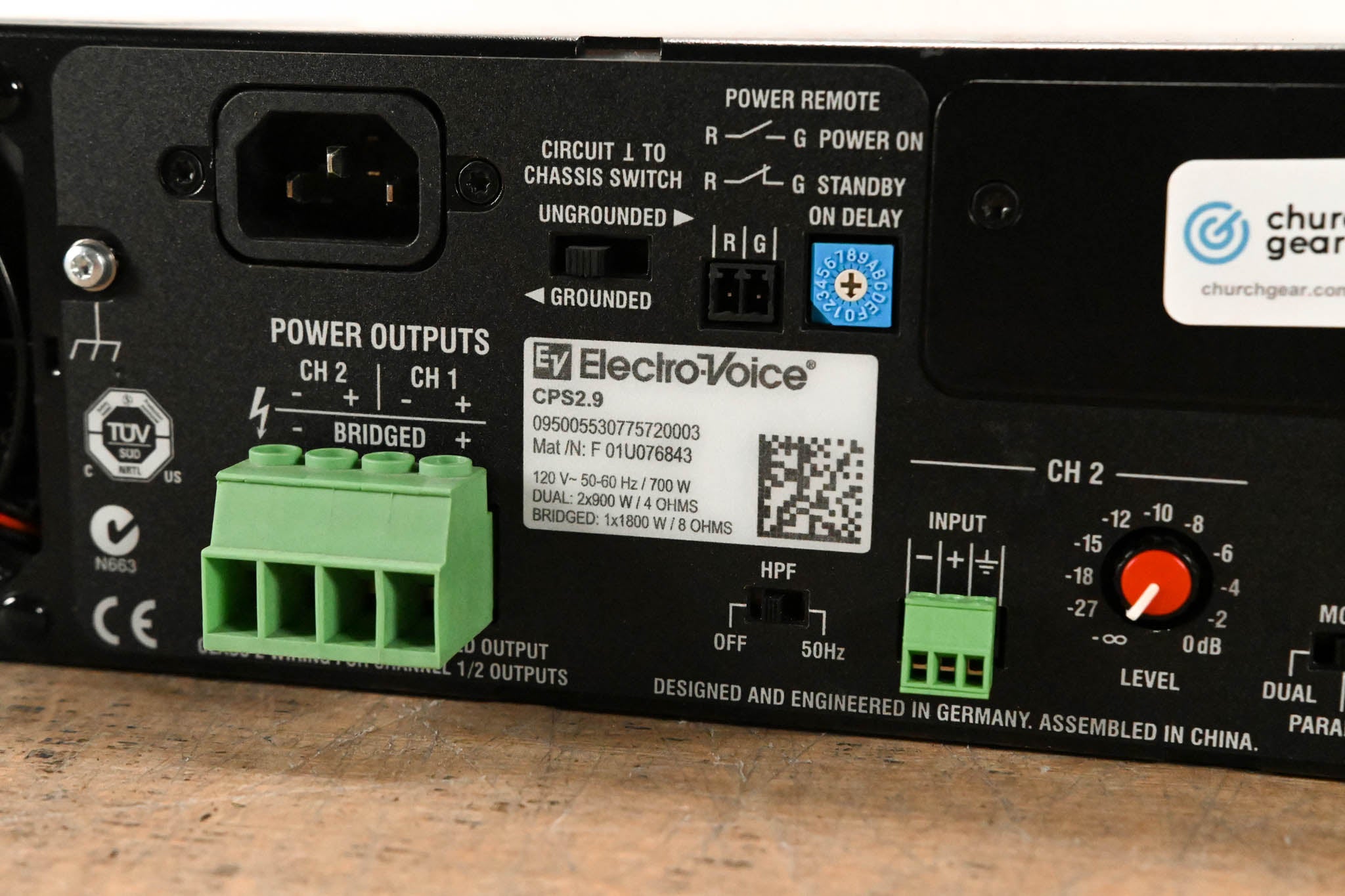 Electro-Voice (EV) CPS2.9 2-Channel Power Amplifier