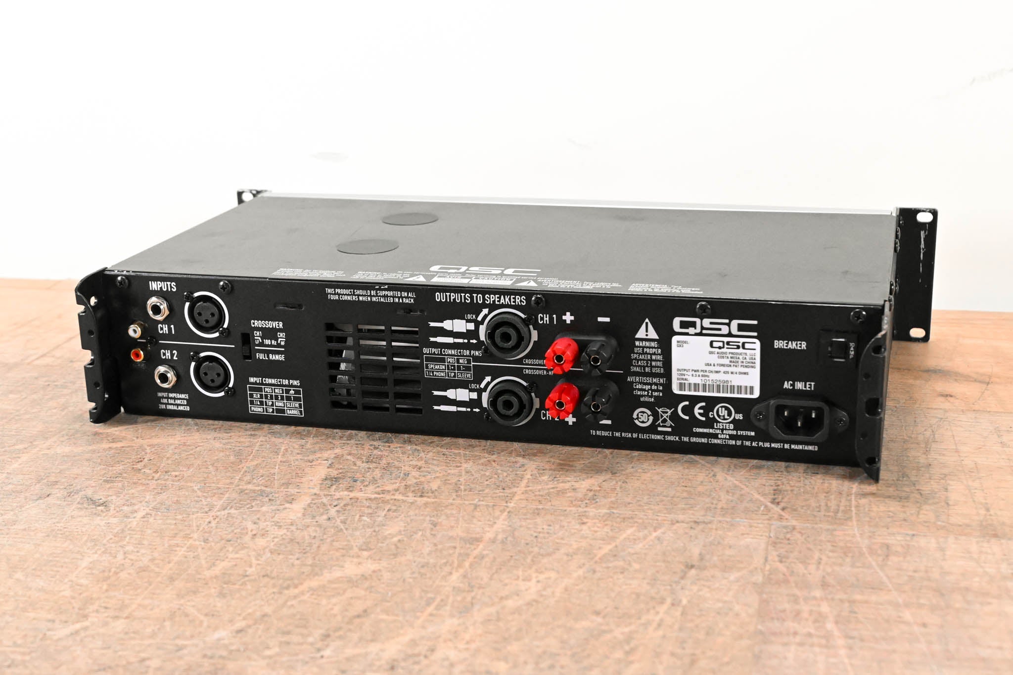 QSC GX3 300W 2-Channel Power Amplifier