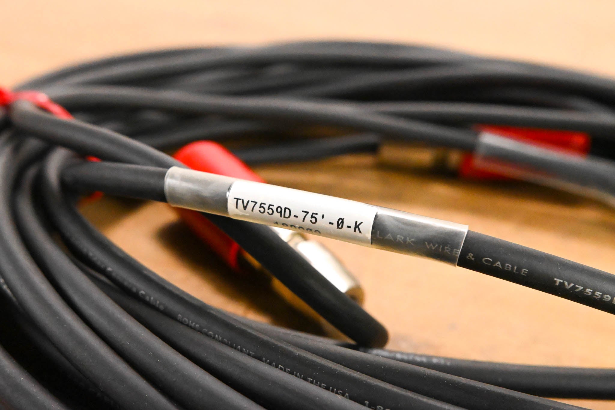 Clark Wire & Cable TV7559D RG59 Triax Broadcast Camera Cable - 75'