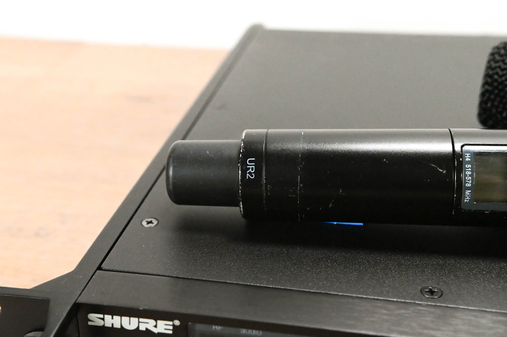 Shure UR4D Wireless Receiver w/ two UR2/SM87A Handheld Transmitters - H4