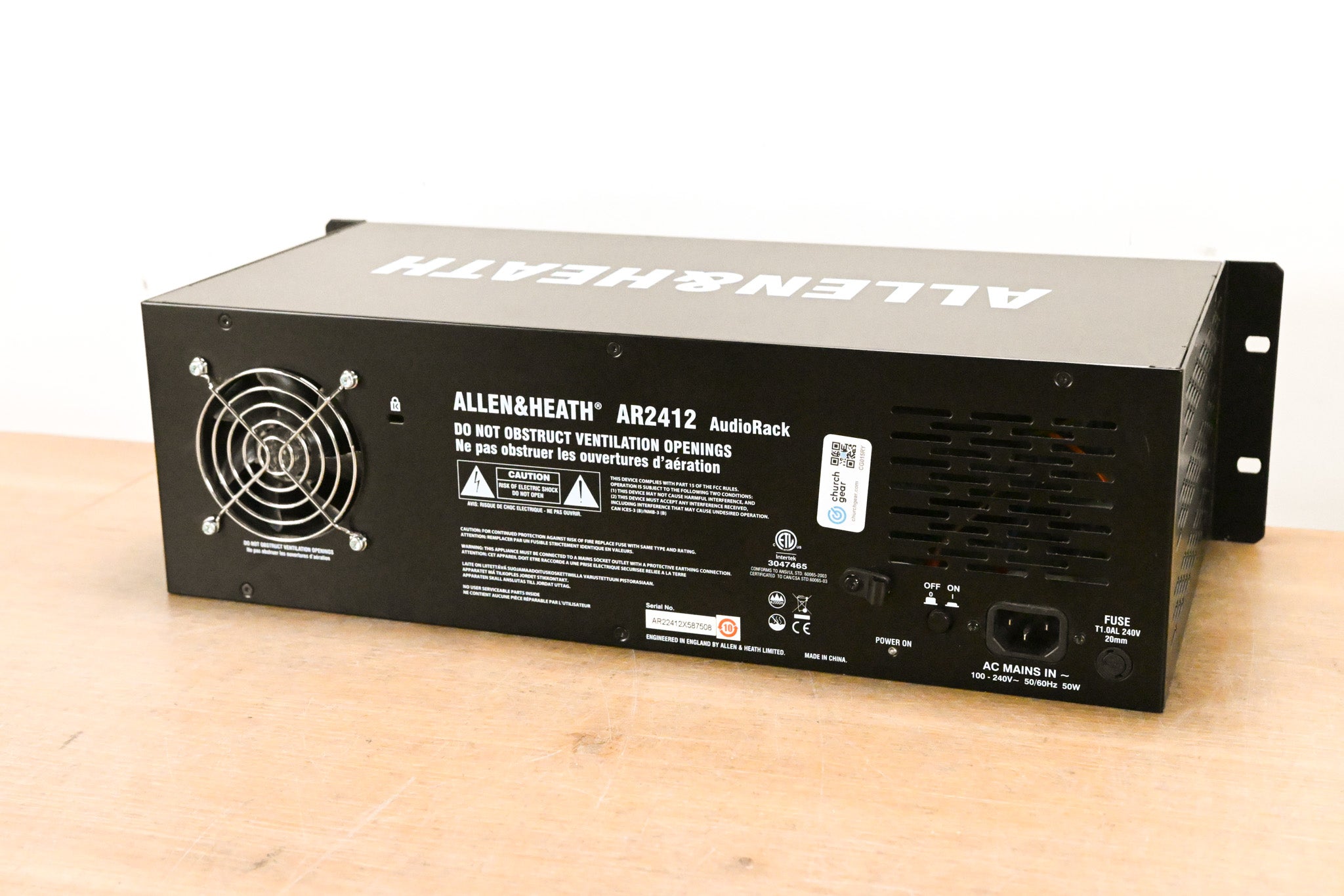 Allen & Heath AR2412 24x12 AudioRack for Qu, Avantis, and SQ Mixers