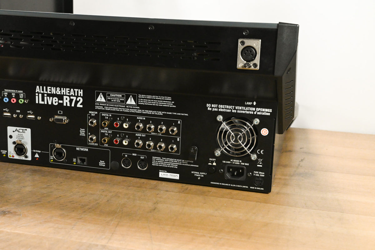 Allen & Heath iLive-R72 Mixing Surface with iDR-48 Fixed Format MixRack