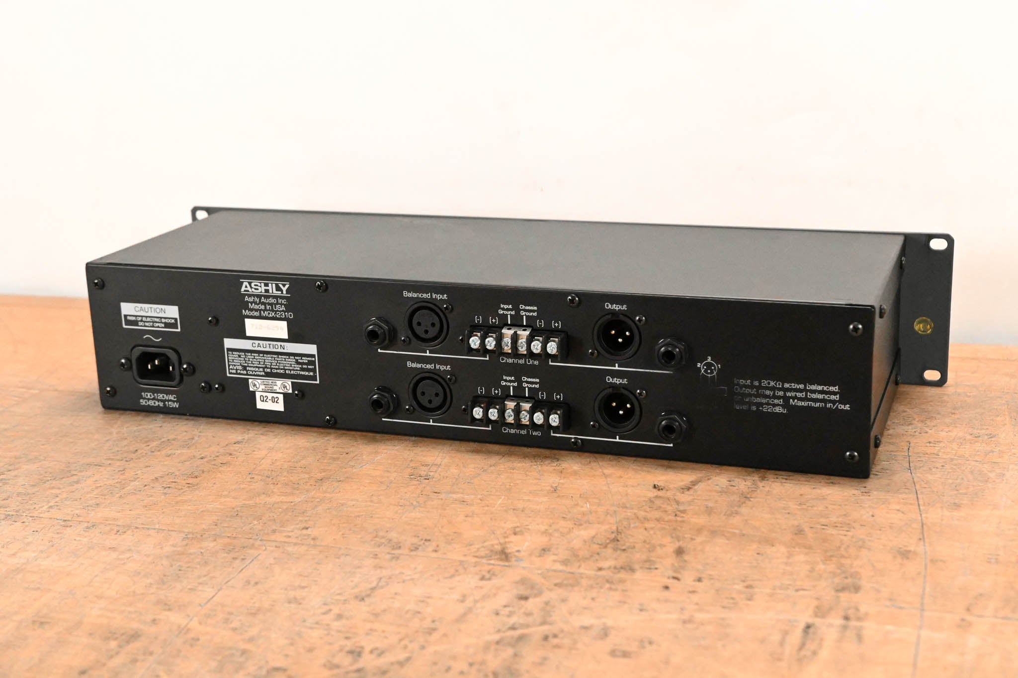 Ashly MQX-2310 2-Channel 31-band Graphic Equalizer