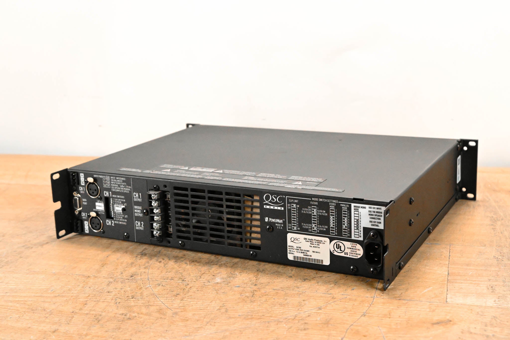 QSC CX702 2-Channel 700W Power Amplifier