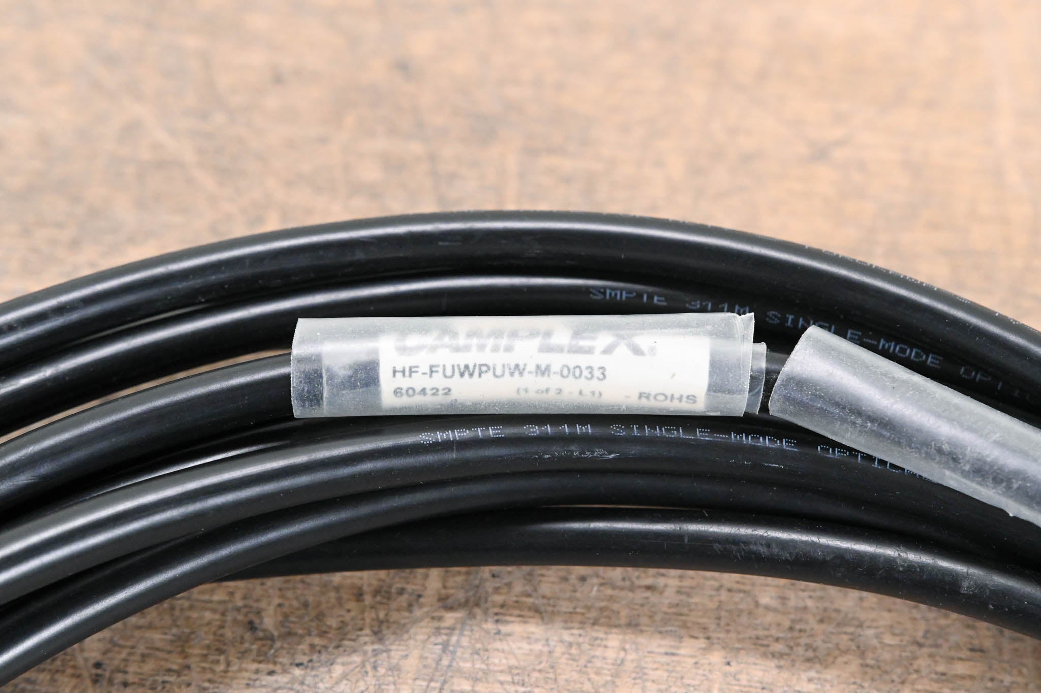 Camplex HF-FUWPUW-M-0033 LEMO FUW-PUW SMPTE Fiber Camera Cable - 33'