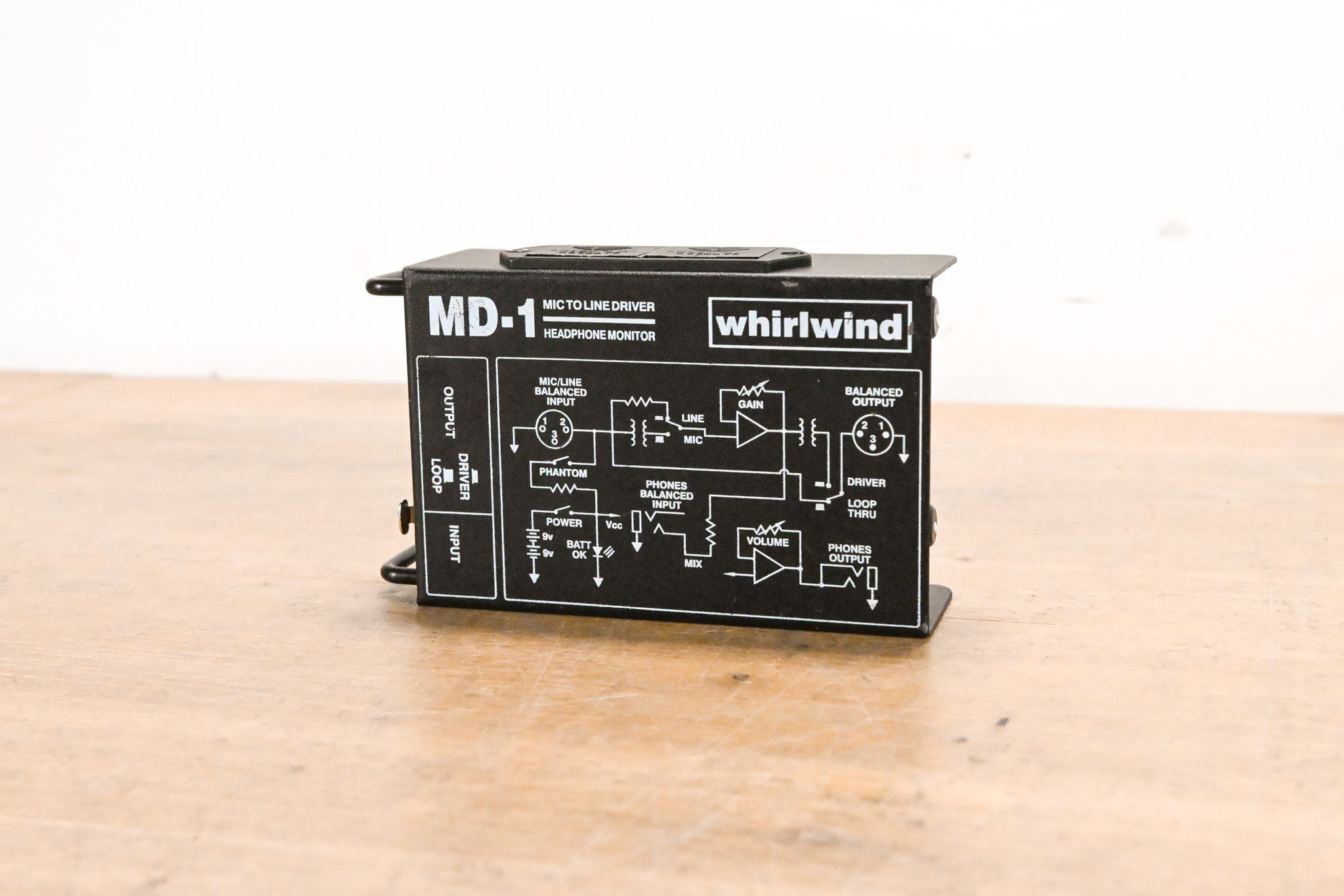 Whirlwind MD-1 Portable Mic Preamp / Line Driver & Headphone Monitor