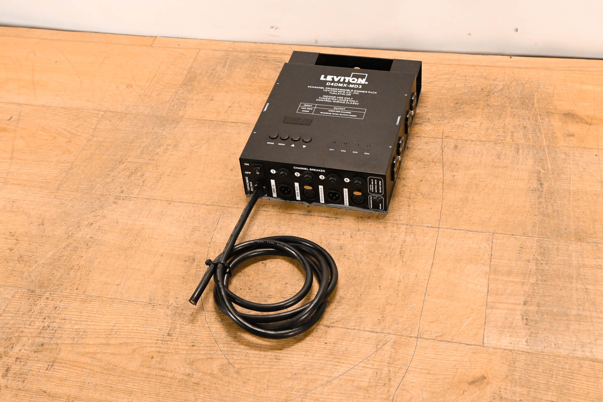 Leviton D4DMX-MD3 4-Channel Programmable Dimmer Pack