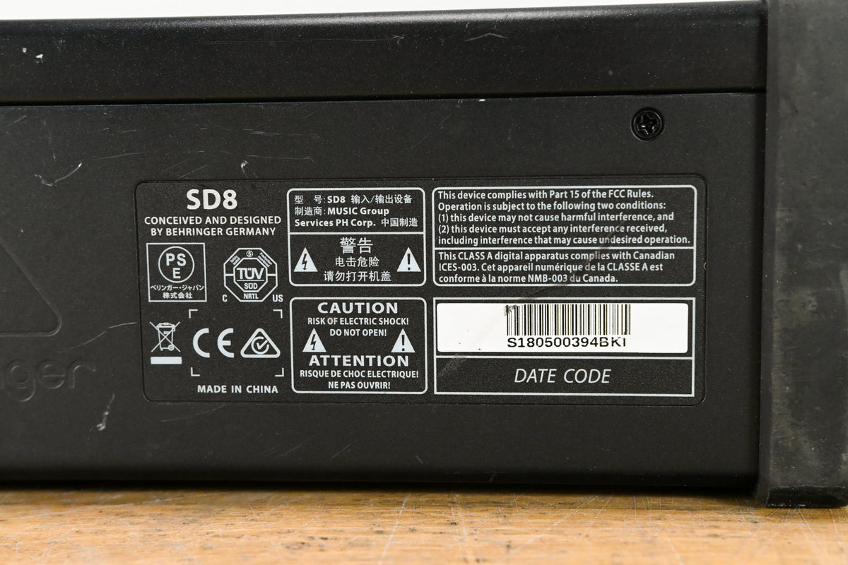 Behringer SD8 8-Channel Stage Box
