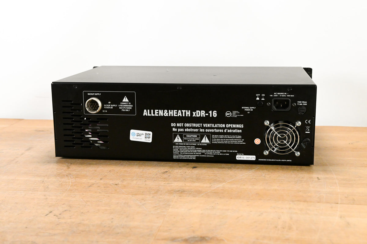 Allen & Heath xDR-16 16-Input/8-Output Expander for iLive Mixing Systems