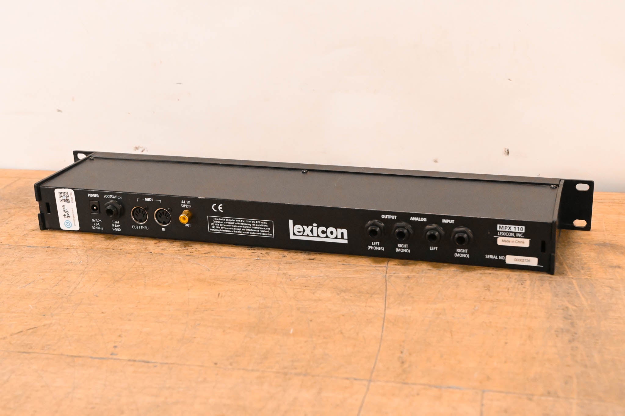 Lexicon MPX110 Dual-Channel Effects Processor (NO POWER SUPPLY)