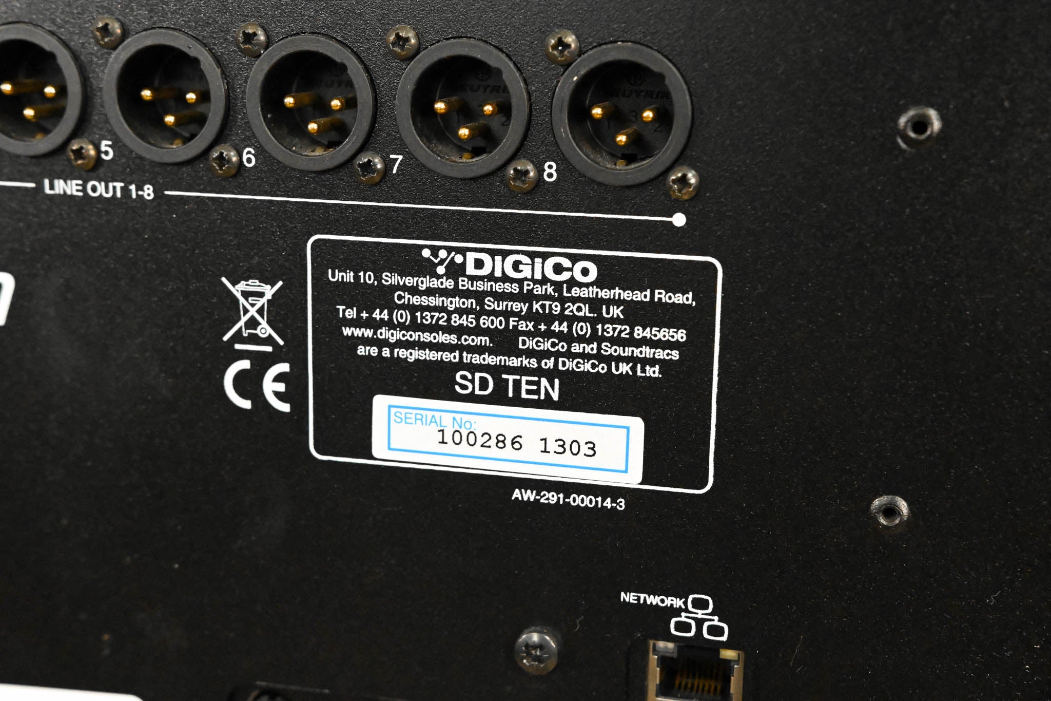 DiGiCo SD10 Digital Mixing Console with Waves Card and ST Optical