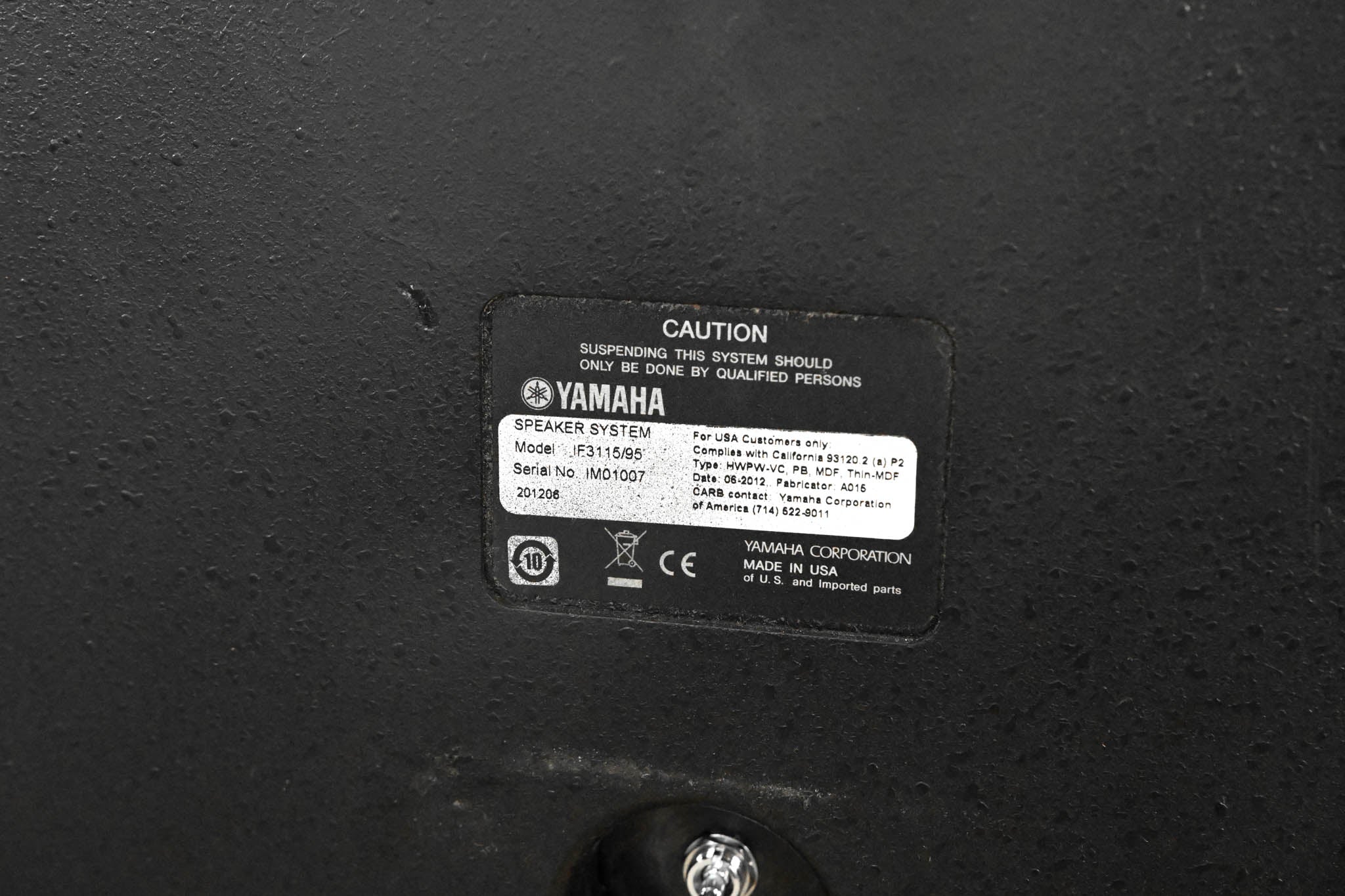 Yamaha IF3115/95 15" 3-Way Loudspeaker