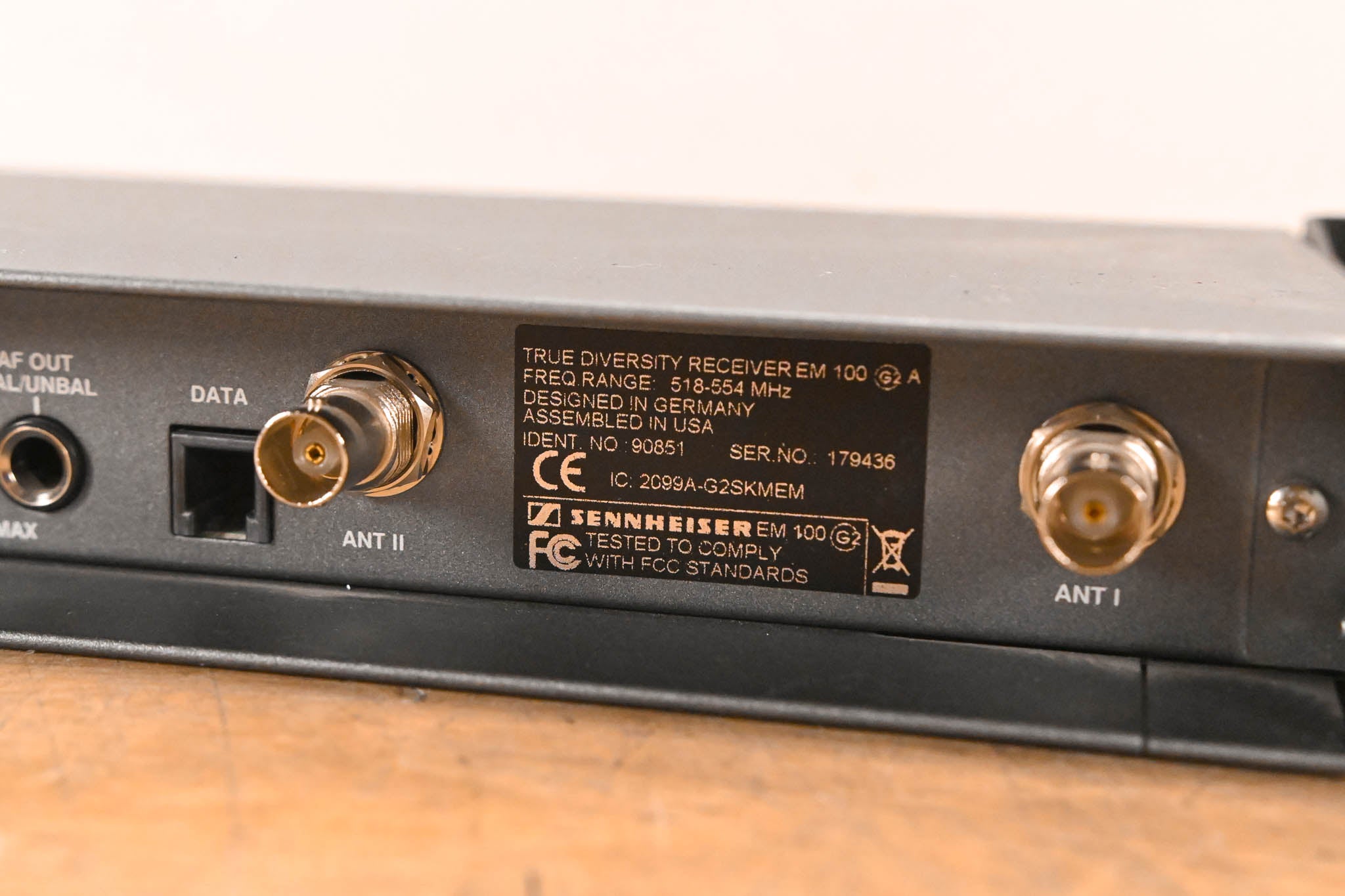 Sennheiser EM 100 G2 Wireless Receiver - 518-554 MHz (NO POWER SUPPLY)