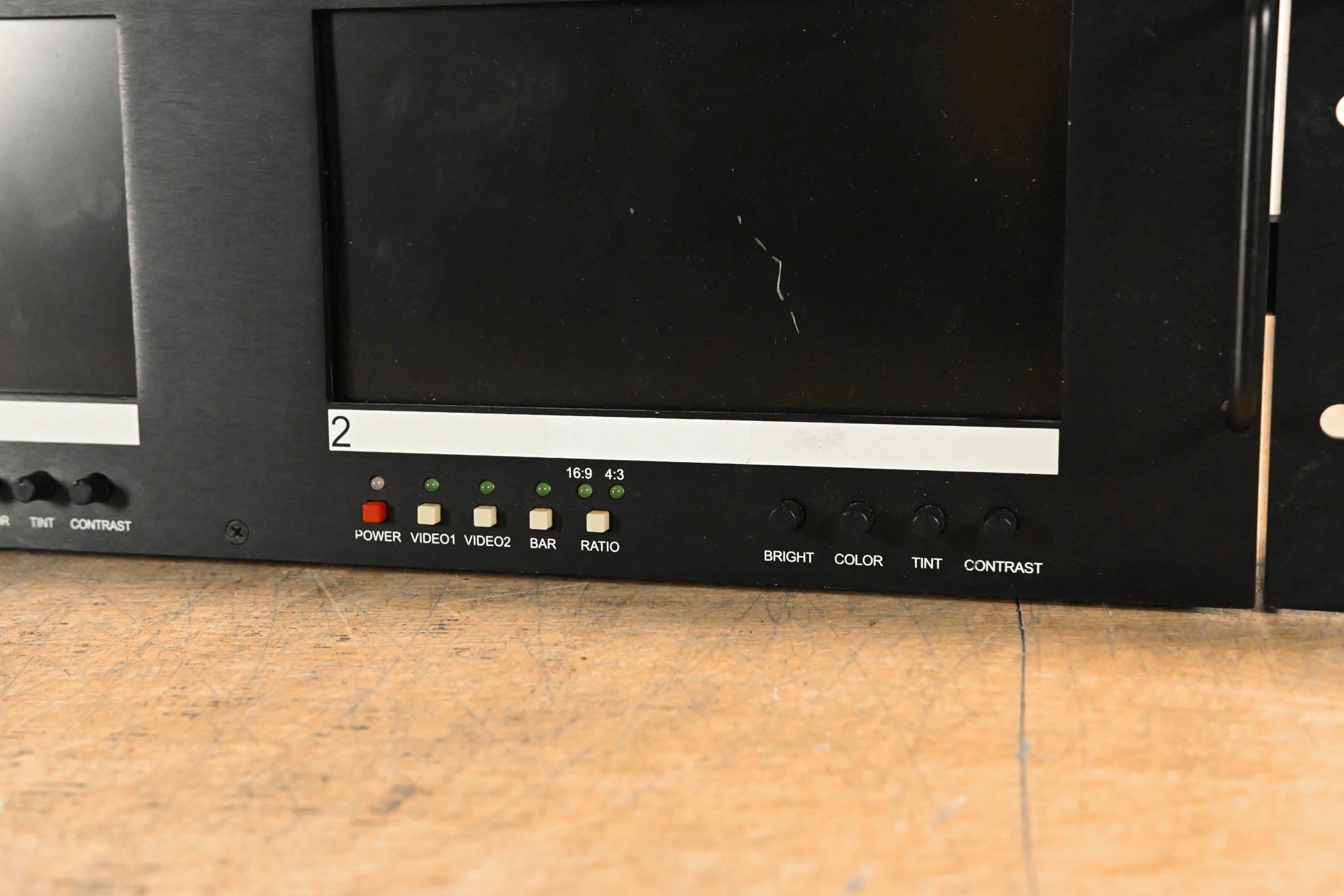 Marshall V-R72DP-2C Dual 7" Rackmount LCD Monitors (NO POWER SUPPLY)