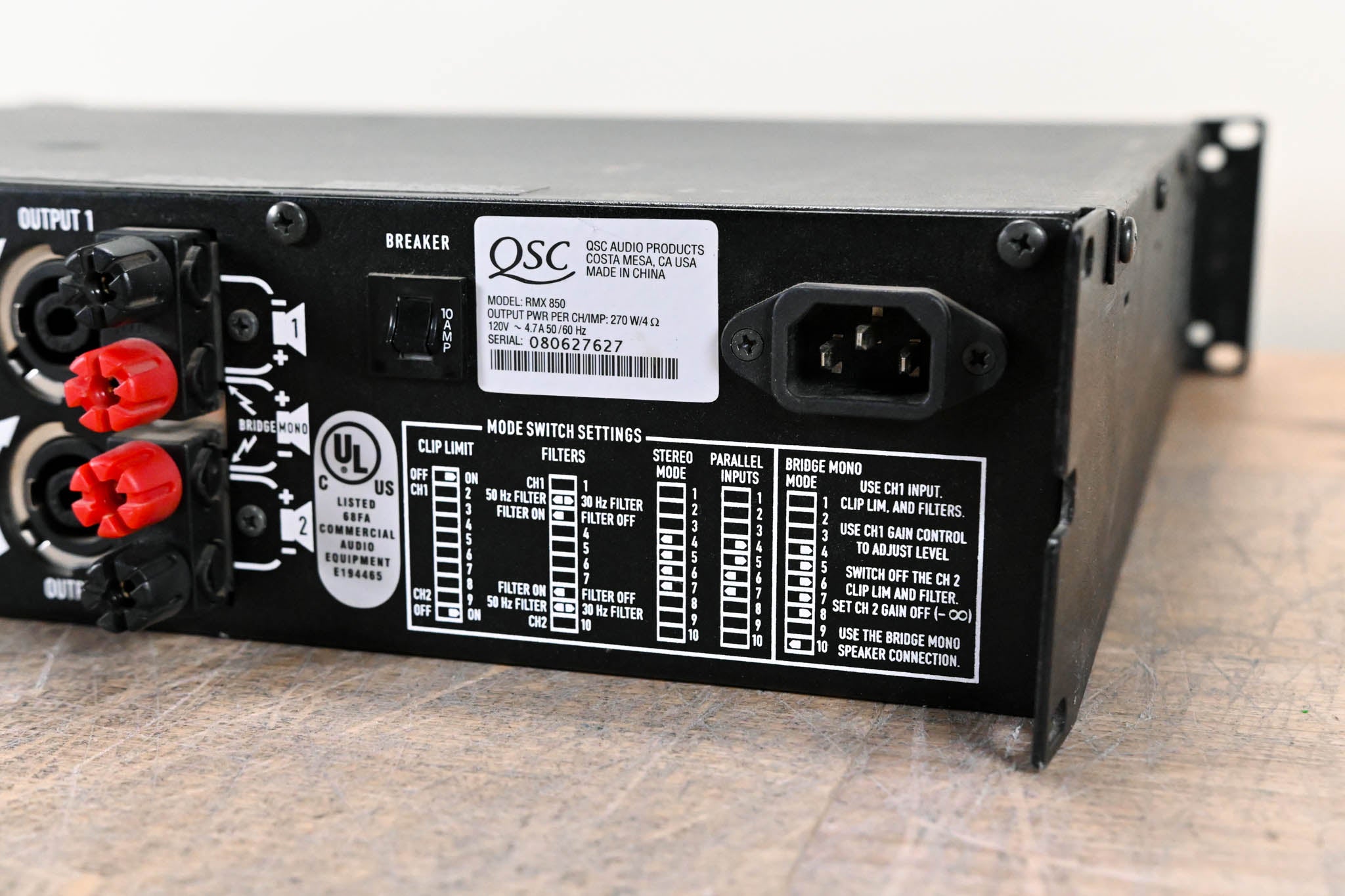 QSC RMX850 2-Channel Power Amplifier