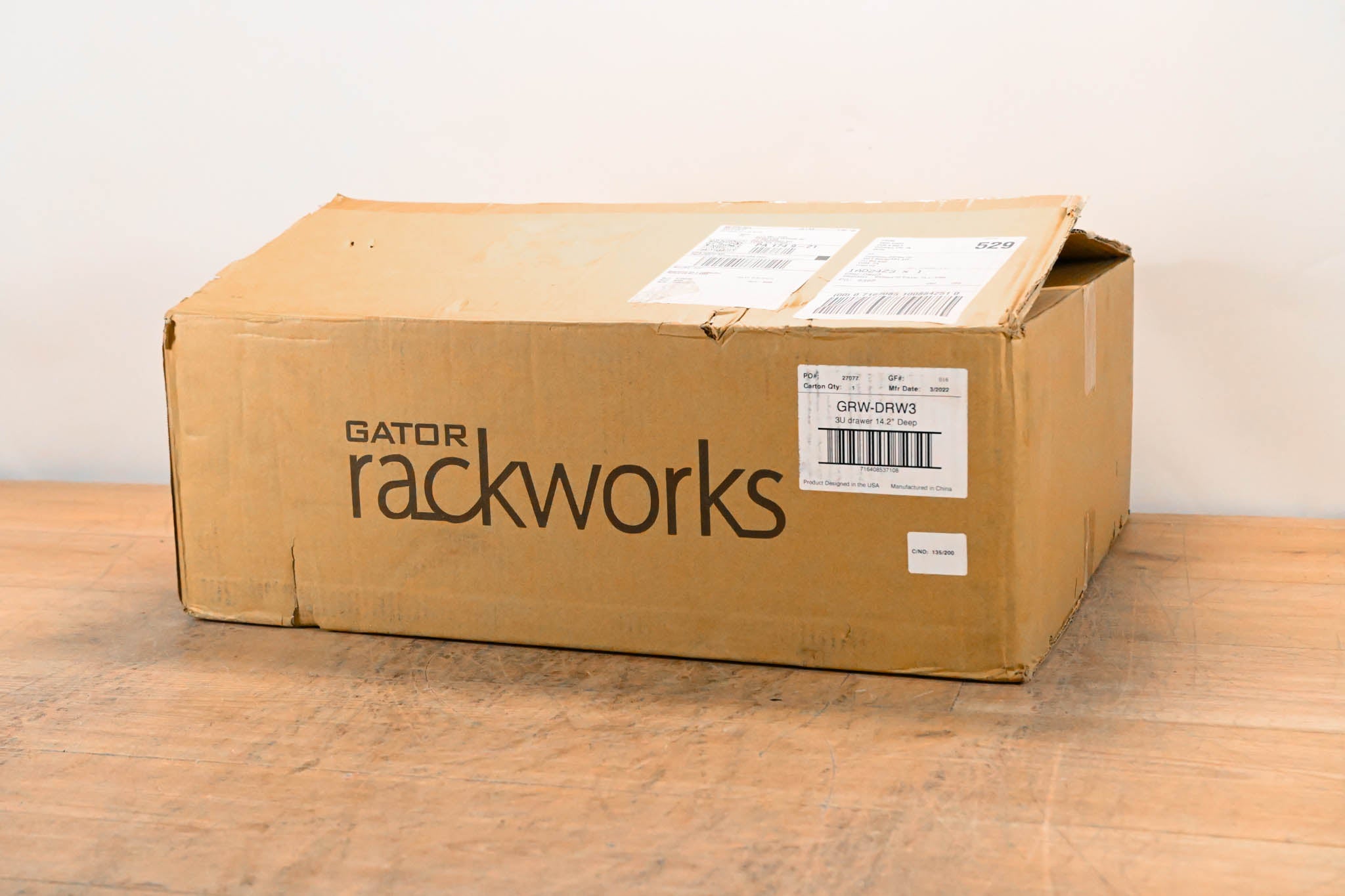 Gator Rackworks GRW-DRW3 Lockable, 14.2" Deep, 3U Rack Drawer
