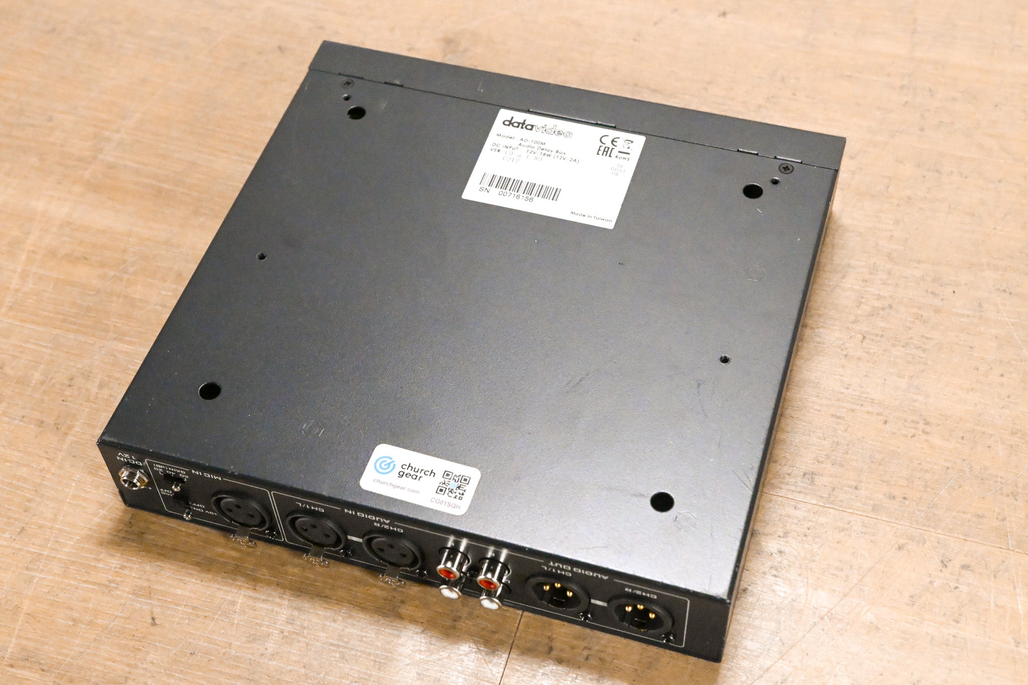 Datavideo AD-100M Audio Delay Box w/ Microphone Input (NO POWER SUPPLY)
