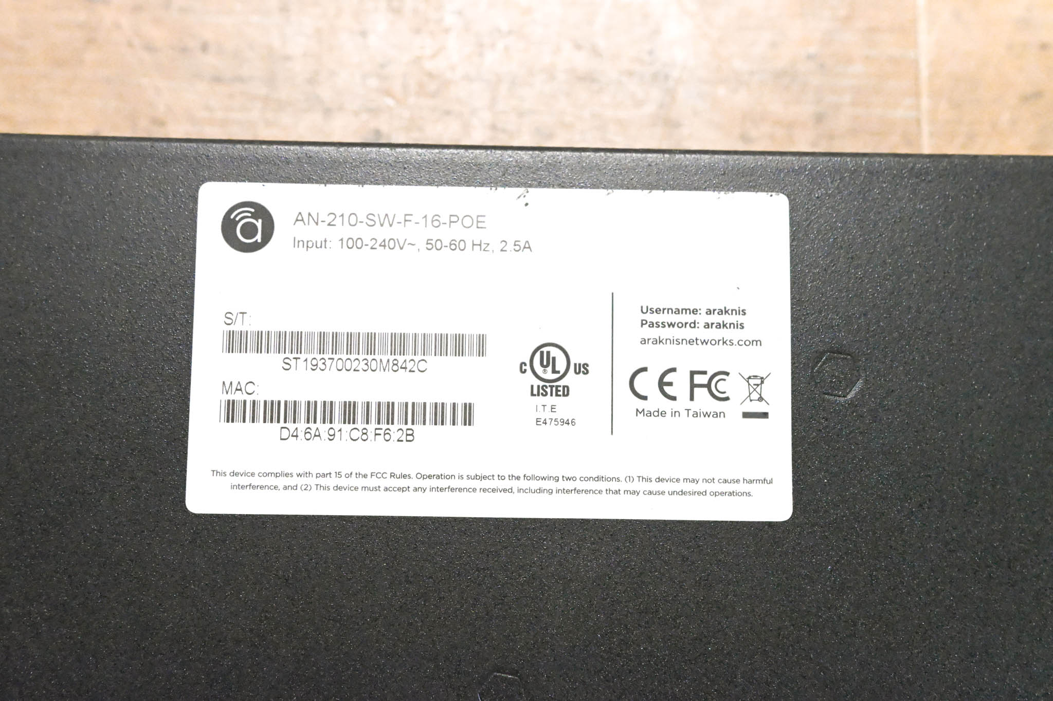 Arkanis AN-210-SW-F-16-POE Network Switch 16-Port GbE L2 Managed PoE