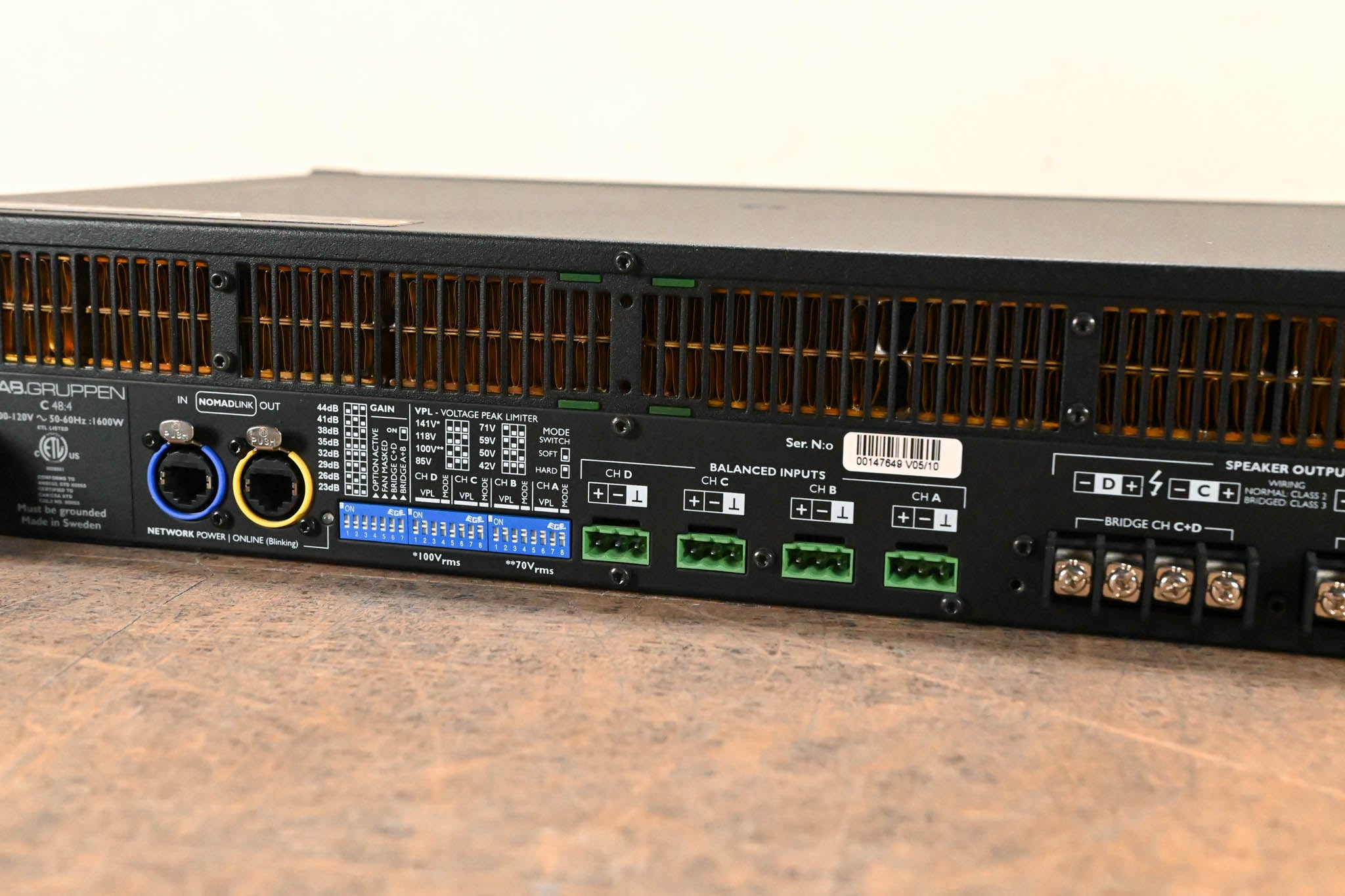 Lab Gruppen C 48:4 4800W 4-Channel Power Amplifier