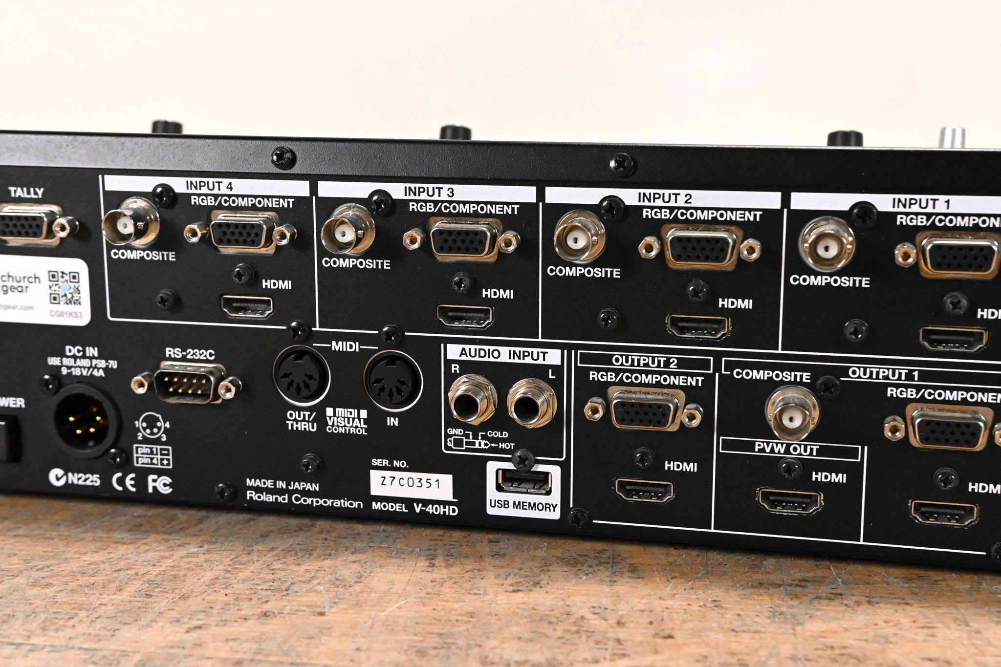Roland V-40HD Multi-Format Video Switcher (NO POWER SUPPLY) CG01KS3