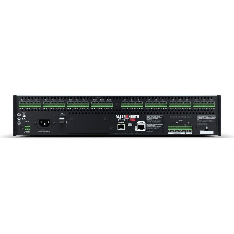 64x64 Audio Matrix Processor. 12x12 local analog I