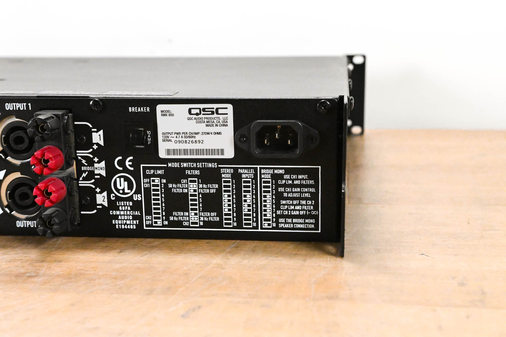 QSC RMX850 2-Channel Power Amplifier