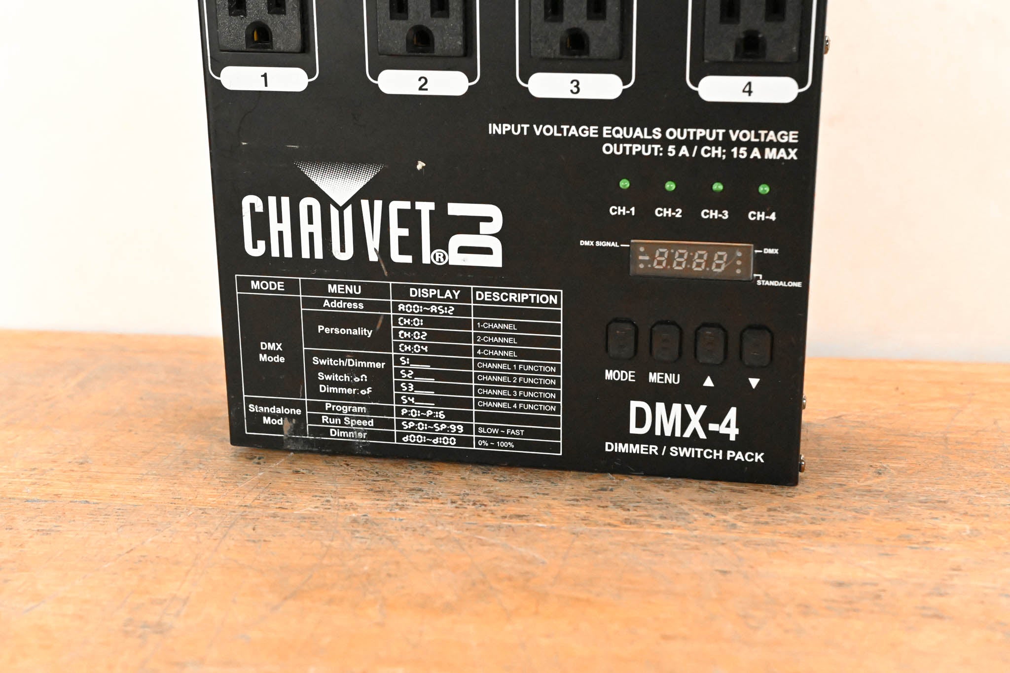 Chauvet DMX-4 4-Channel DMX Dimmer/Relay Pack