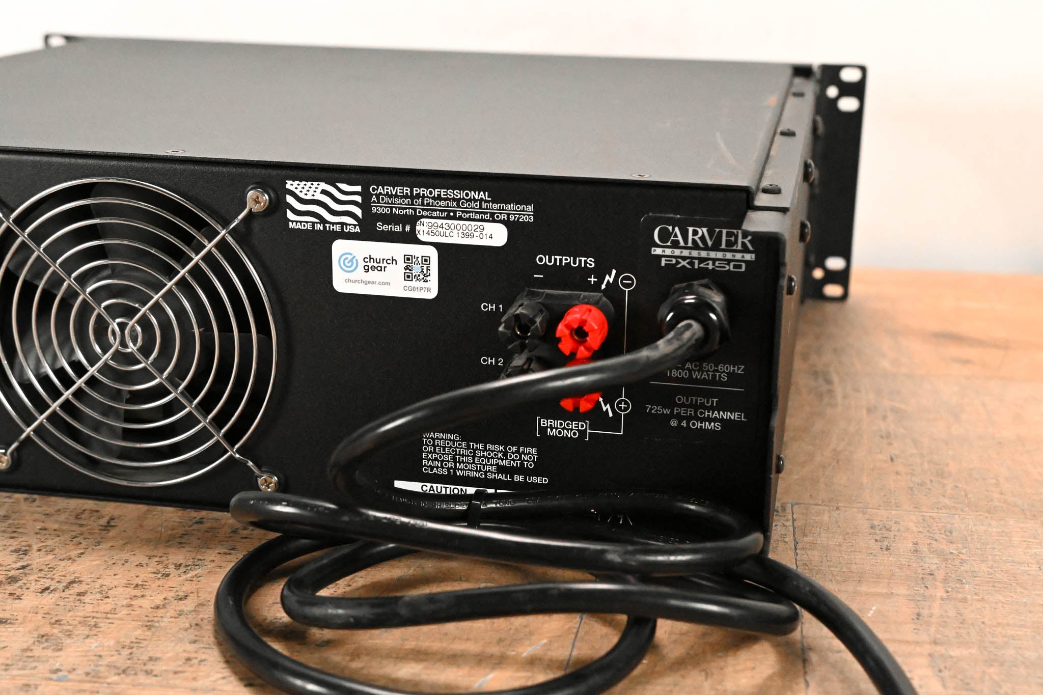 Carver PX1450 2-Channel Power Amplifier