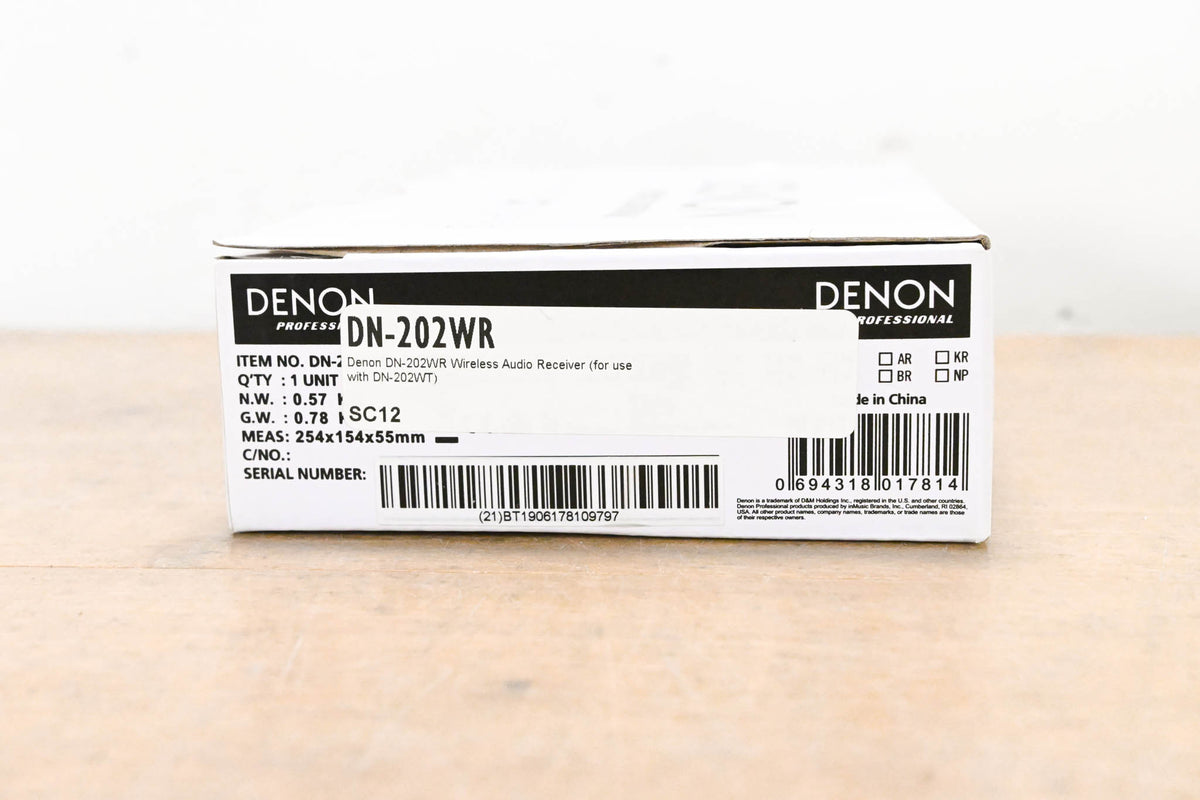 Denon DN-202WR 2.4GHz Stereo Wireless Audio Receiver
