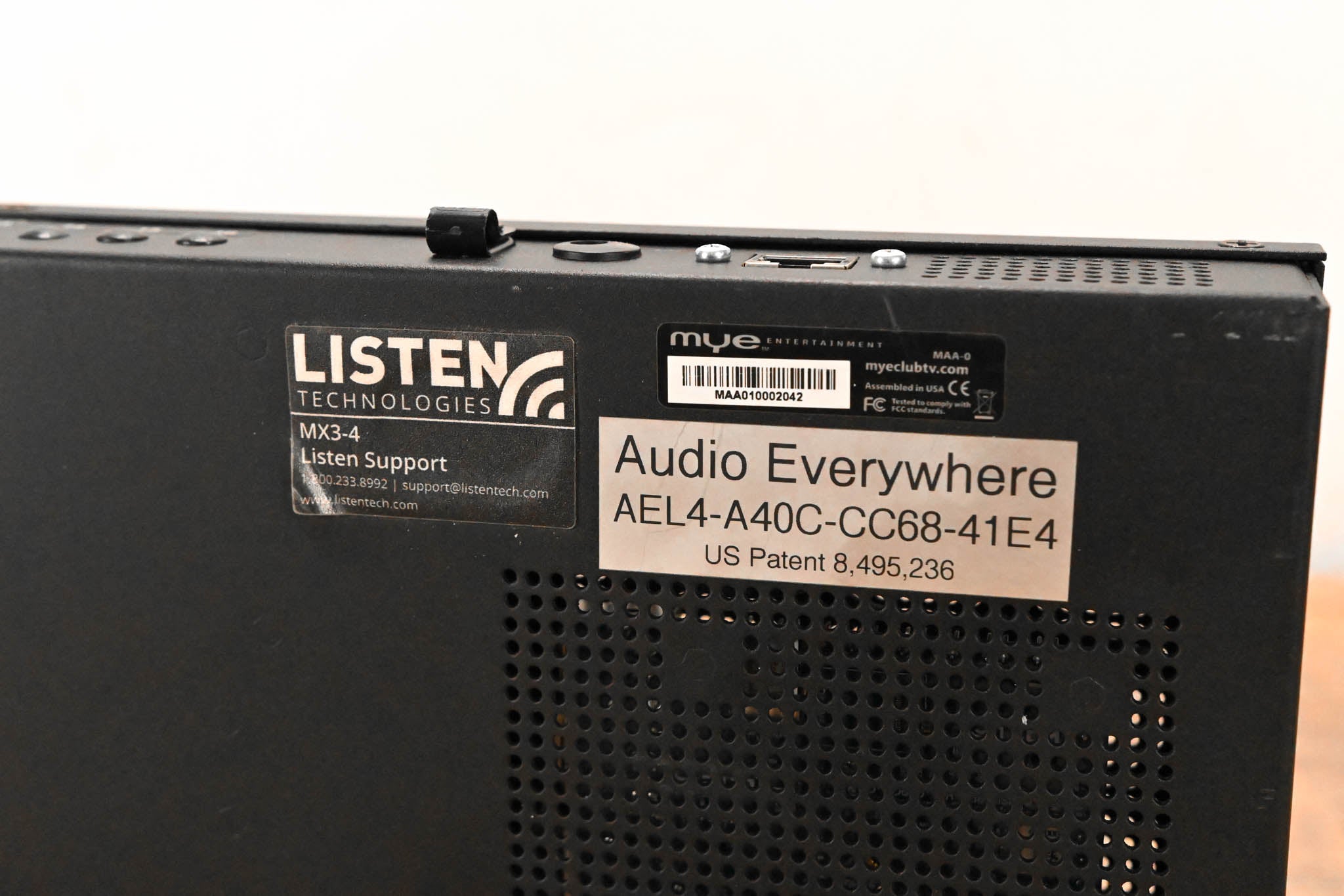 Listen Technologies MX3-4 Audio Everywhere 4-Channel Wi-Fi Server NO PSU