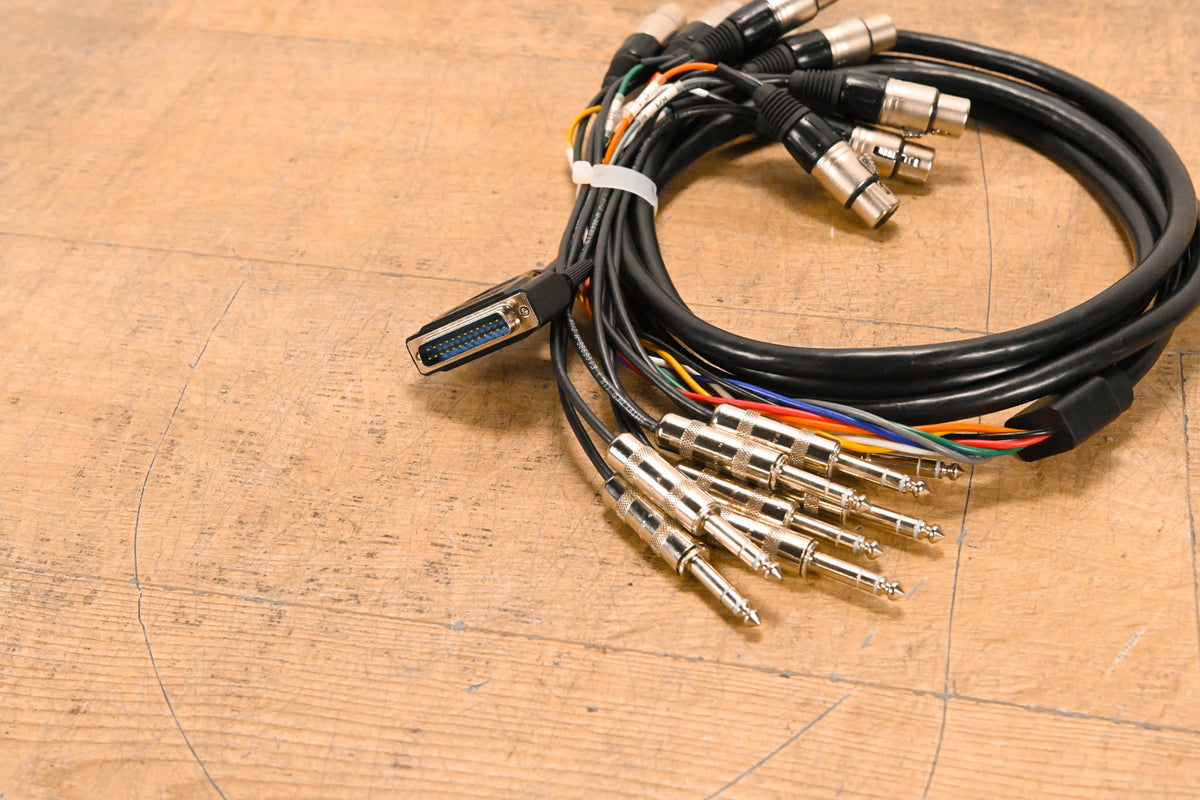 Unbranded DB25 Male to (8x)XLRF and (8x)TRS Cable - 10ft