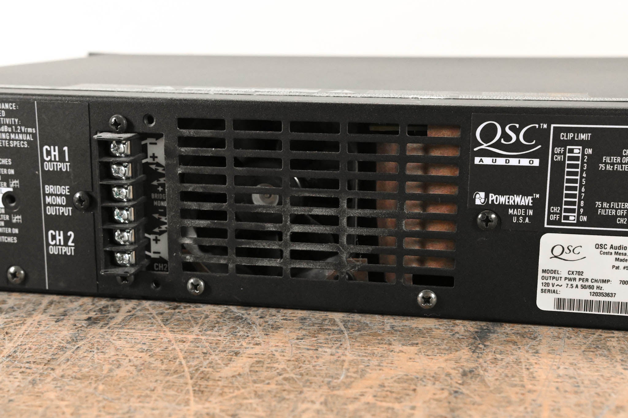 QSC CX702 2-Channel 700W Power Amplifier