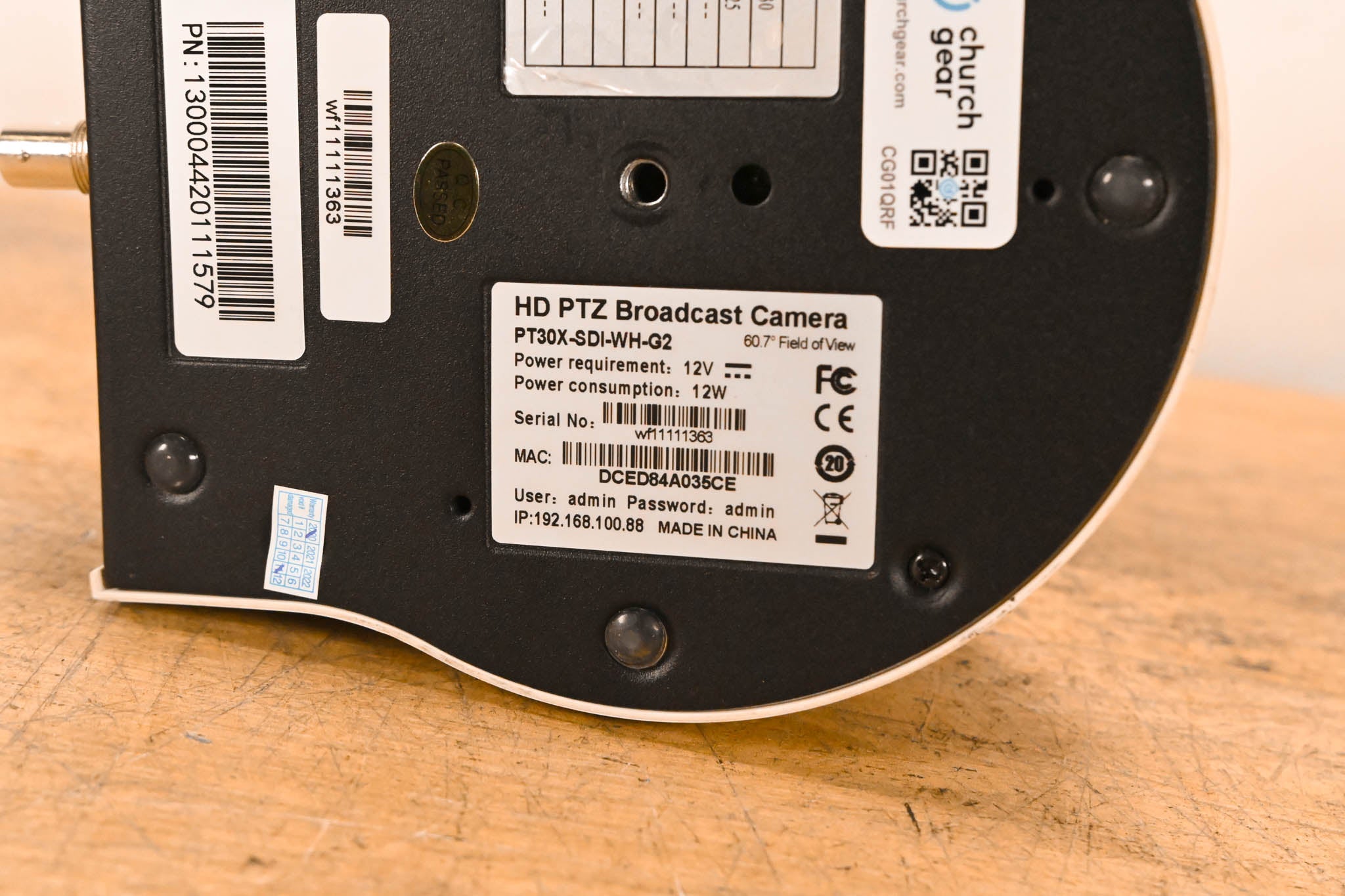 PTZOptics PT30X-SDI-WH-G2 30X-SDI Gen 2 PTZ Camera (NO POWER SUPPLY)