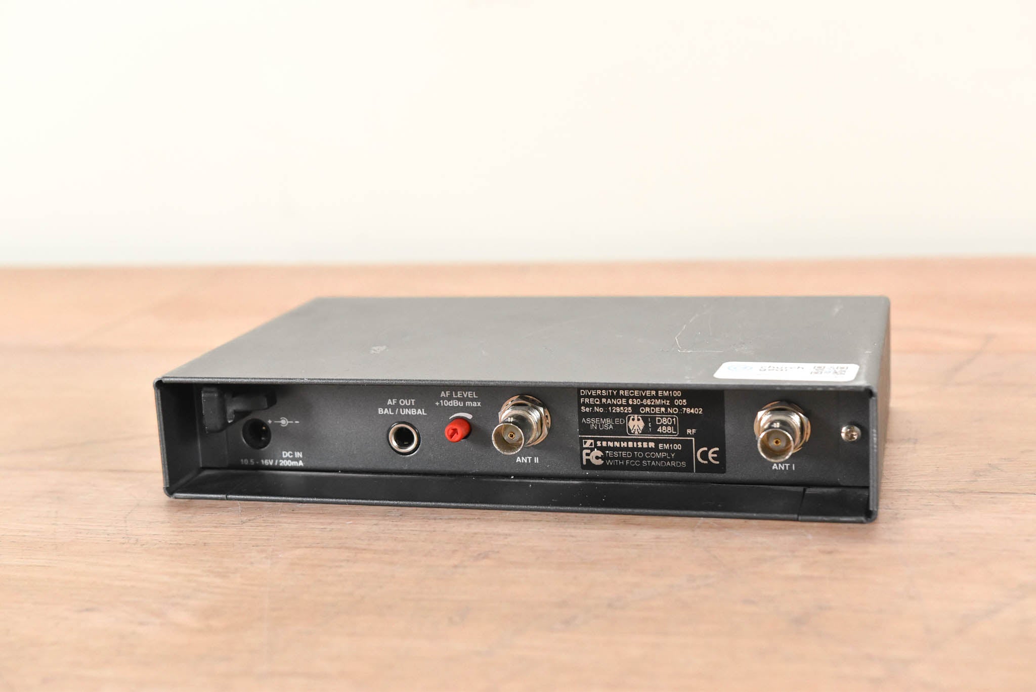 Sennheiser EM 100 Wireless Receiver - 630-662 MHz (NO POWER SUPPLY)