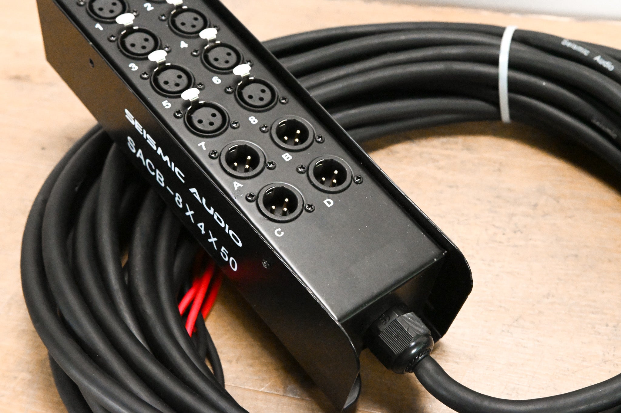 Seismic Audio SACB-8x4x50 8-Channel XLR Snake Cable w/ 4 Returns - 50'