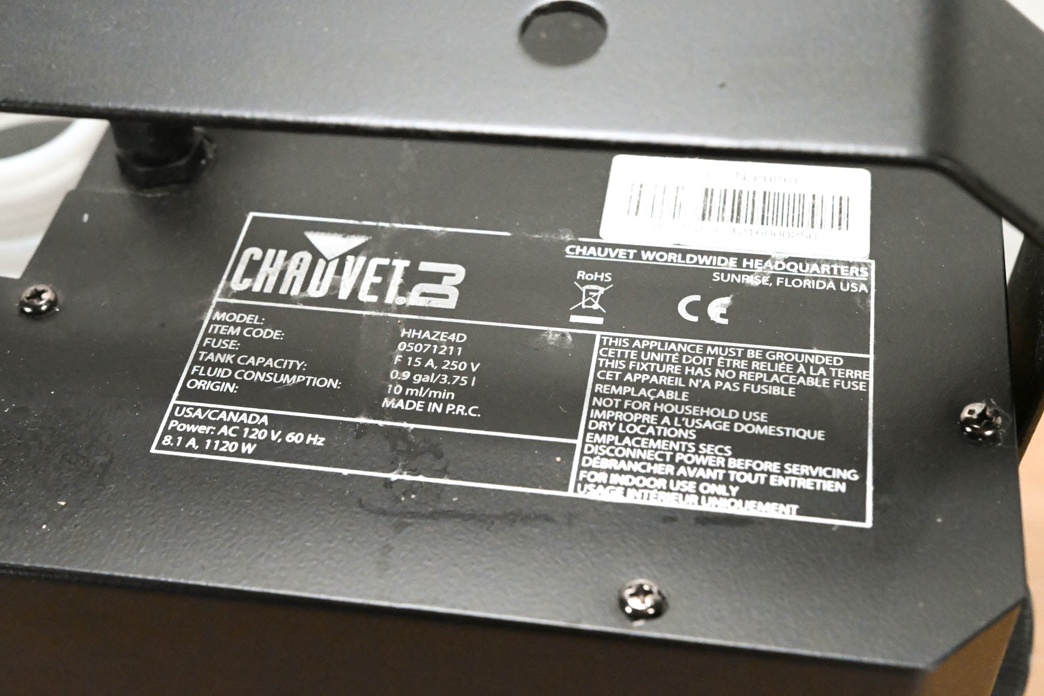 Chauvet Hurricane Haze 4D DMX Haze Machine