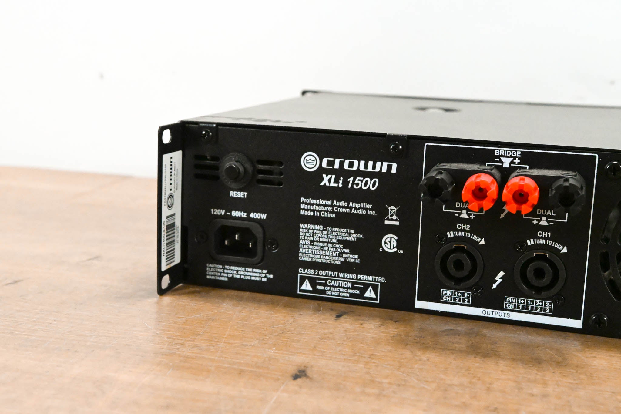 Crown XLi 1500 2-Channel, 450W @ 4Ω Power Amplifier