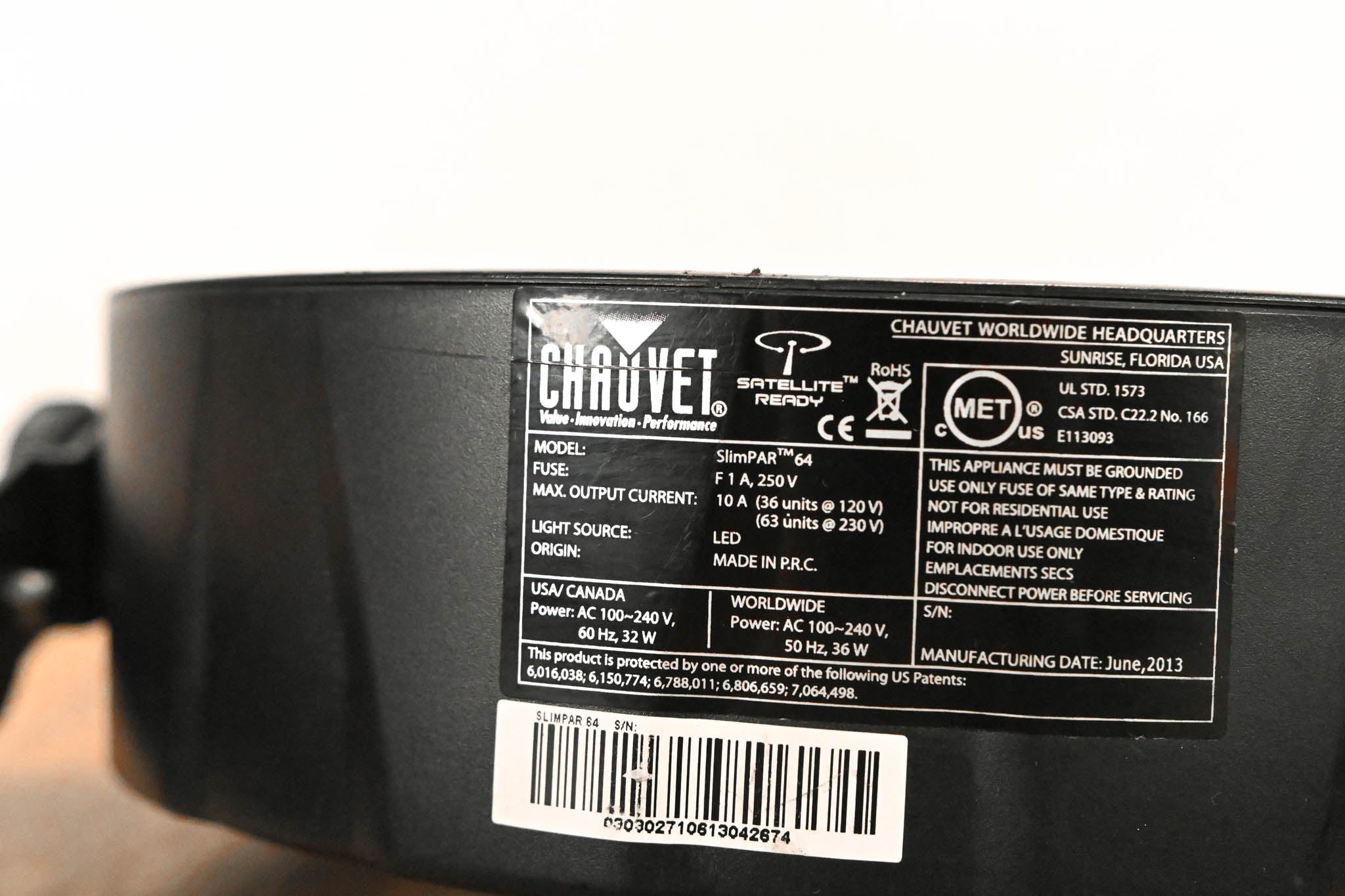 Chauvet SlimPAR 64 Par-style LED Lighting Fixture