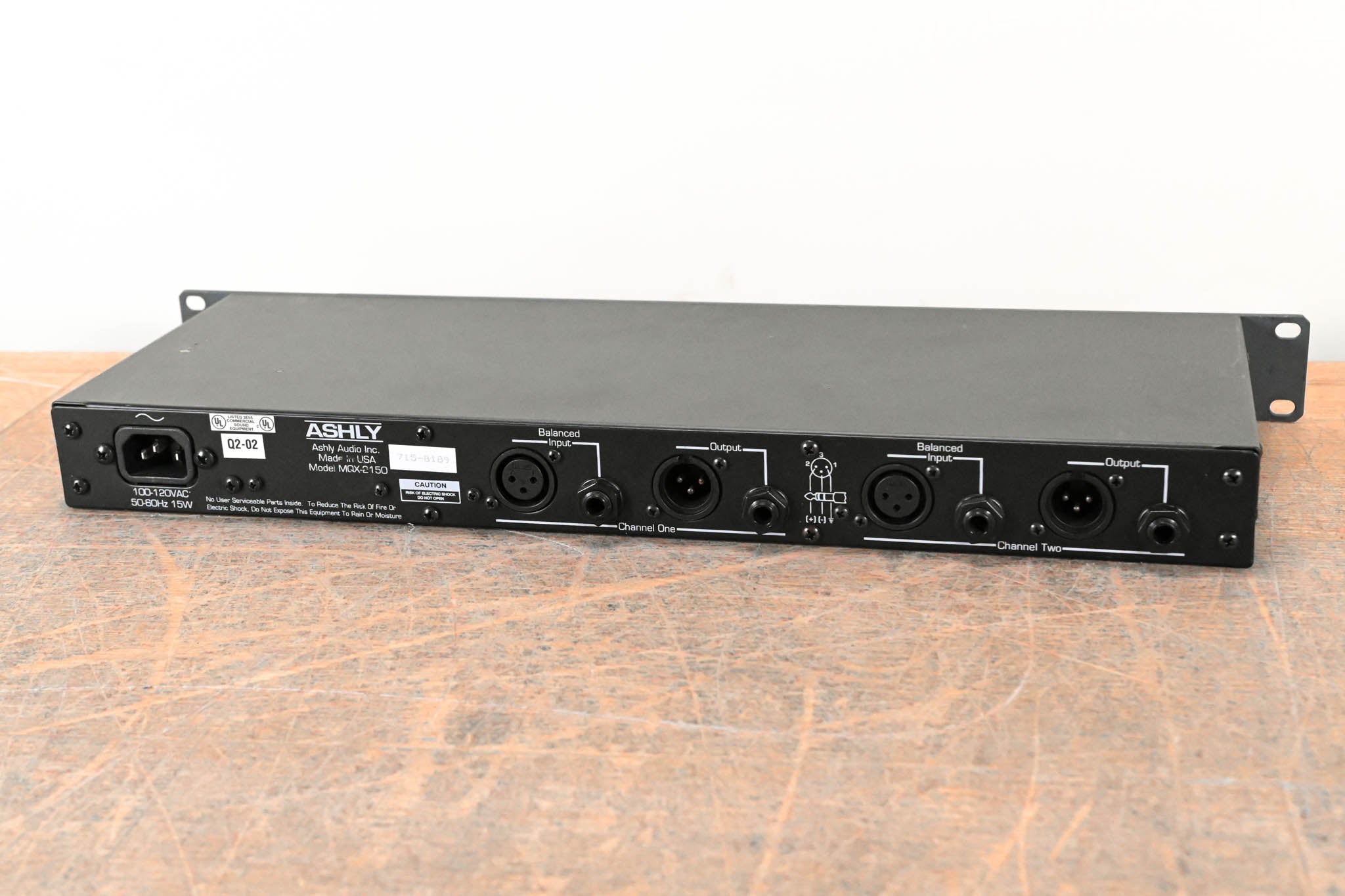 Ashly MQX-2150 Stereo 15-Band Graphic Equalizer CG01FA3