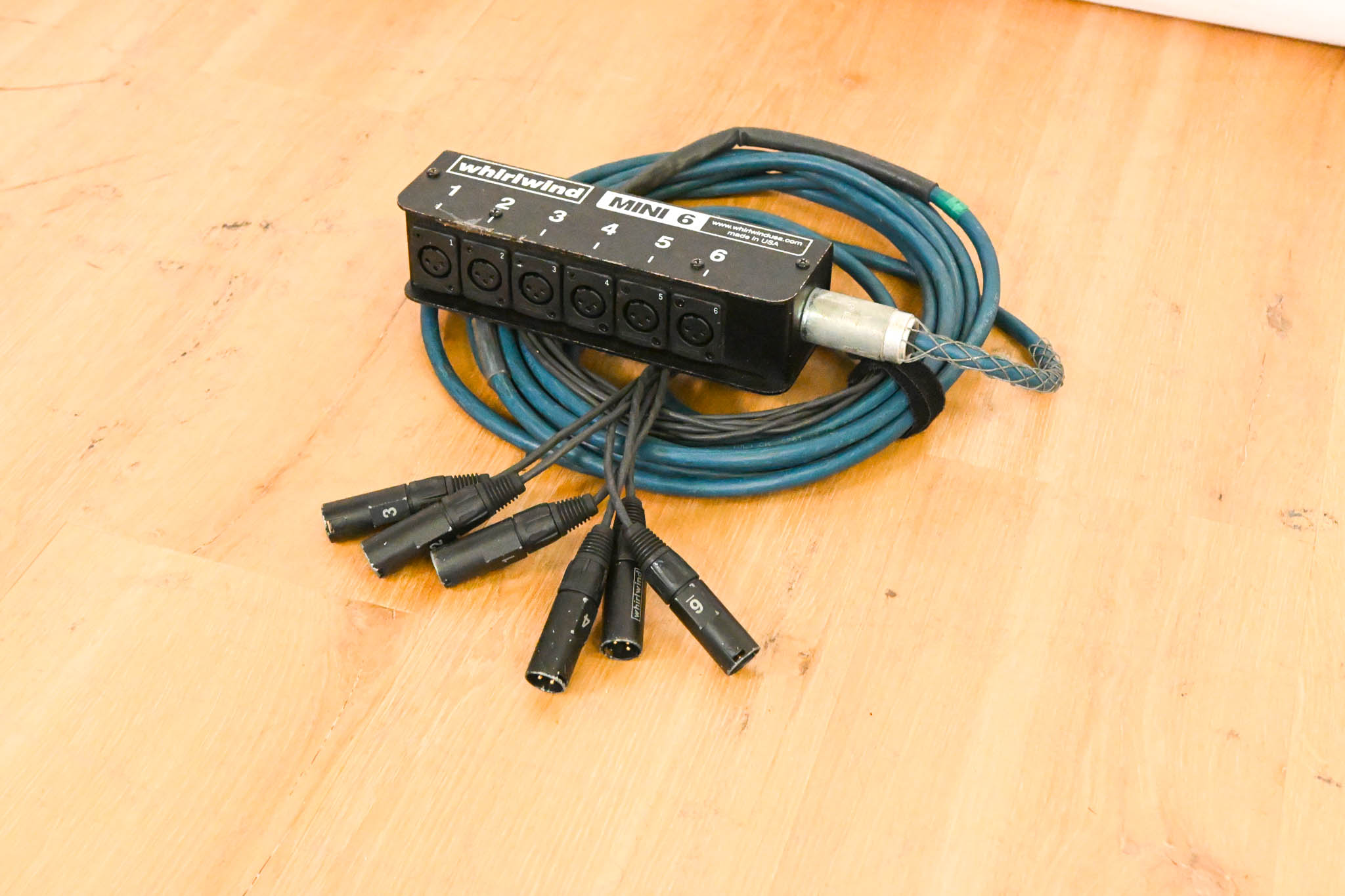 Whirlwind MS-6-M-NR-025 Mini 6 6-Channel Low-Profile Drop Snake - 25 ft