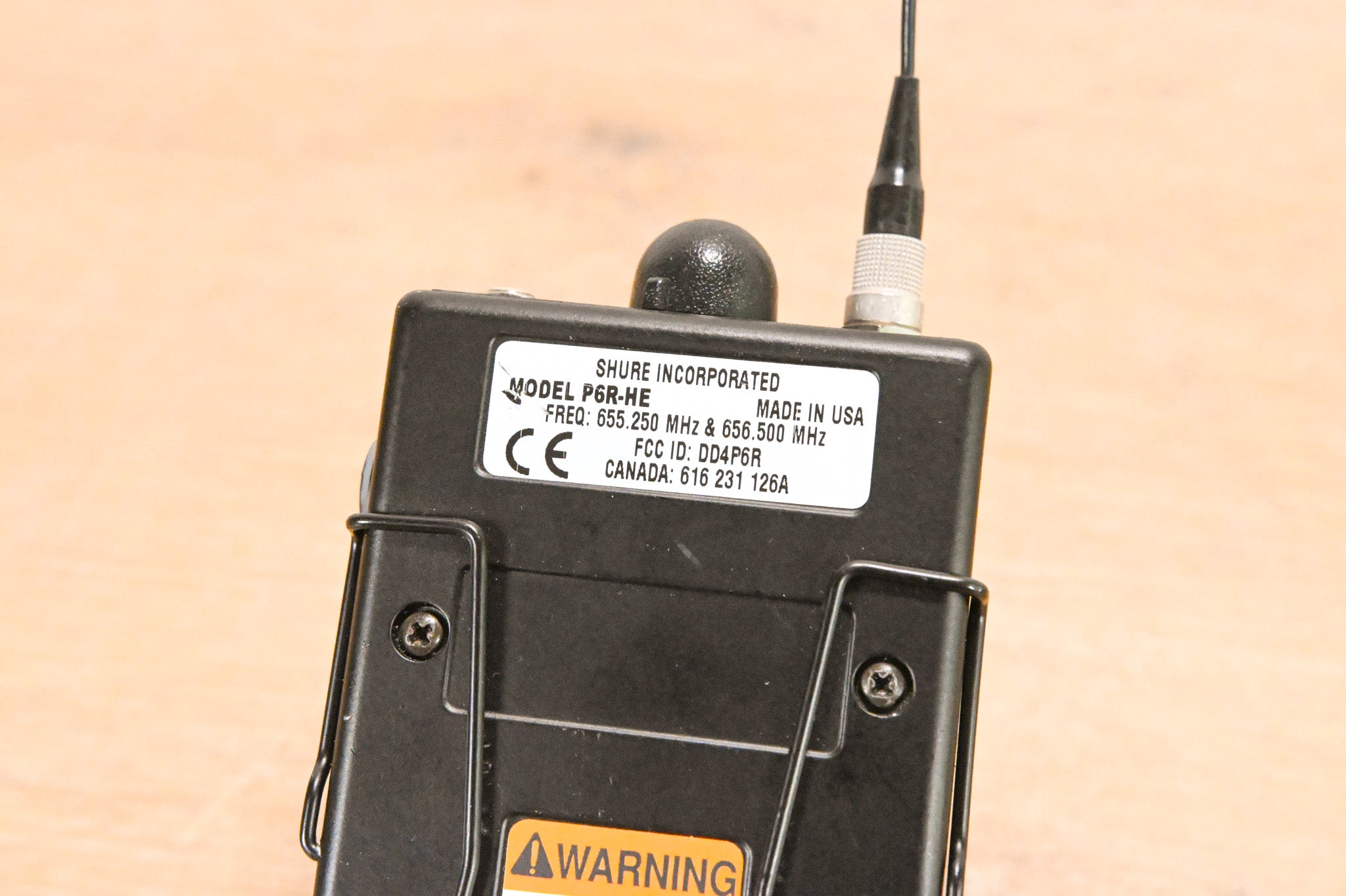 Shure P6R-HE Bodypack Receiver for PSM 600 System - HE Band