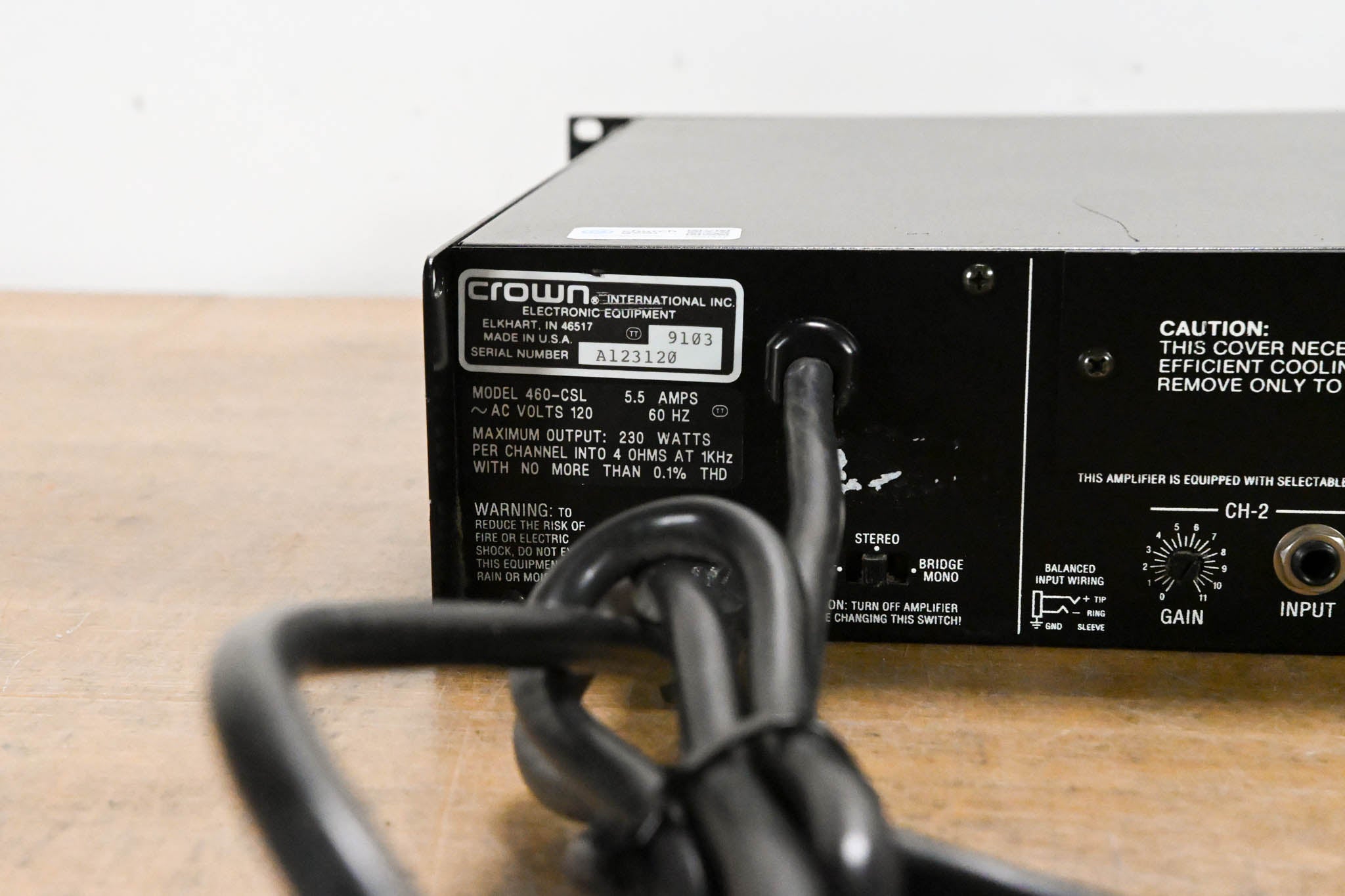 Crown 460 CSL 2-Channel Power Amplifier