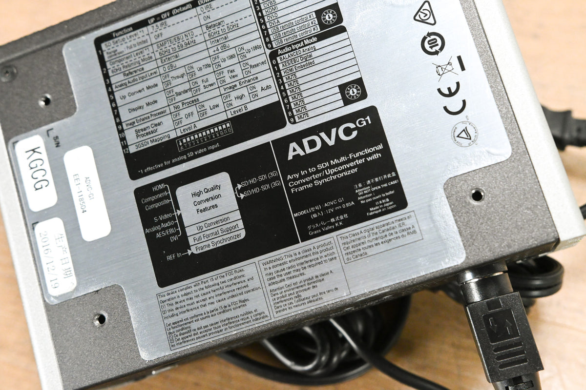 Grass Valley ADVC G1 Any-In to SDI Converter/Upconverter with Frame Sync