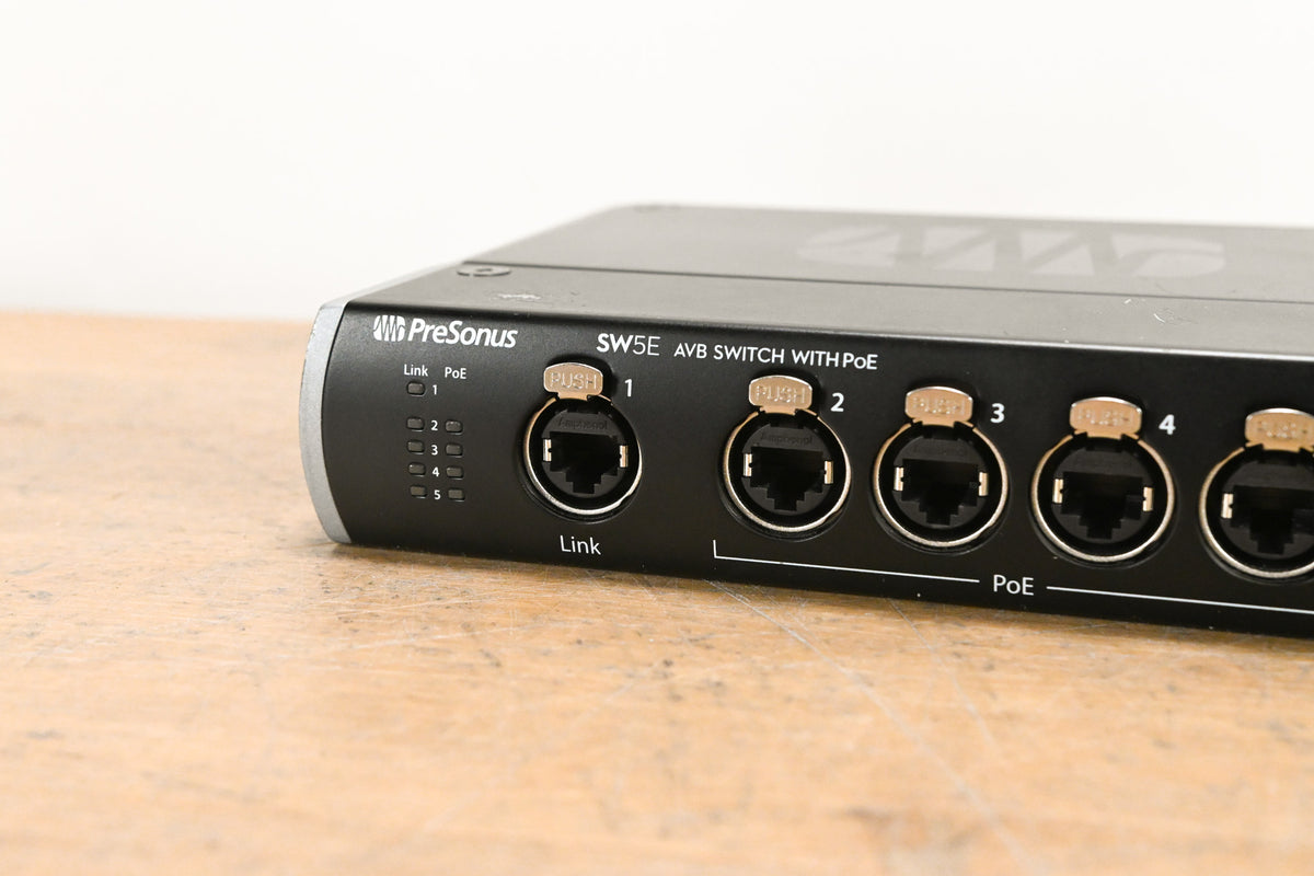 PreSonus SW5E 5-Port AVB Network Switch and Bridge w/ PoE