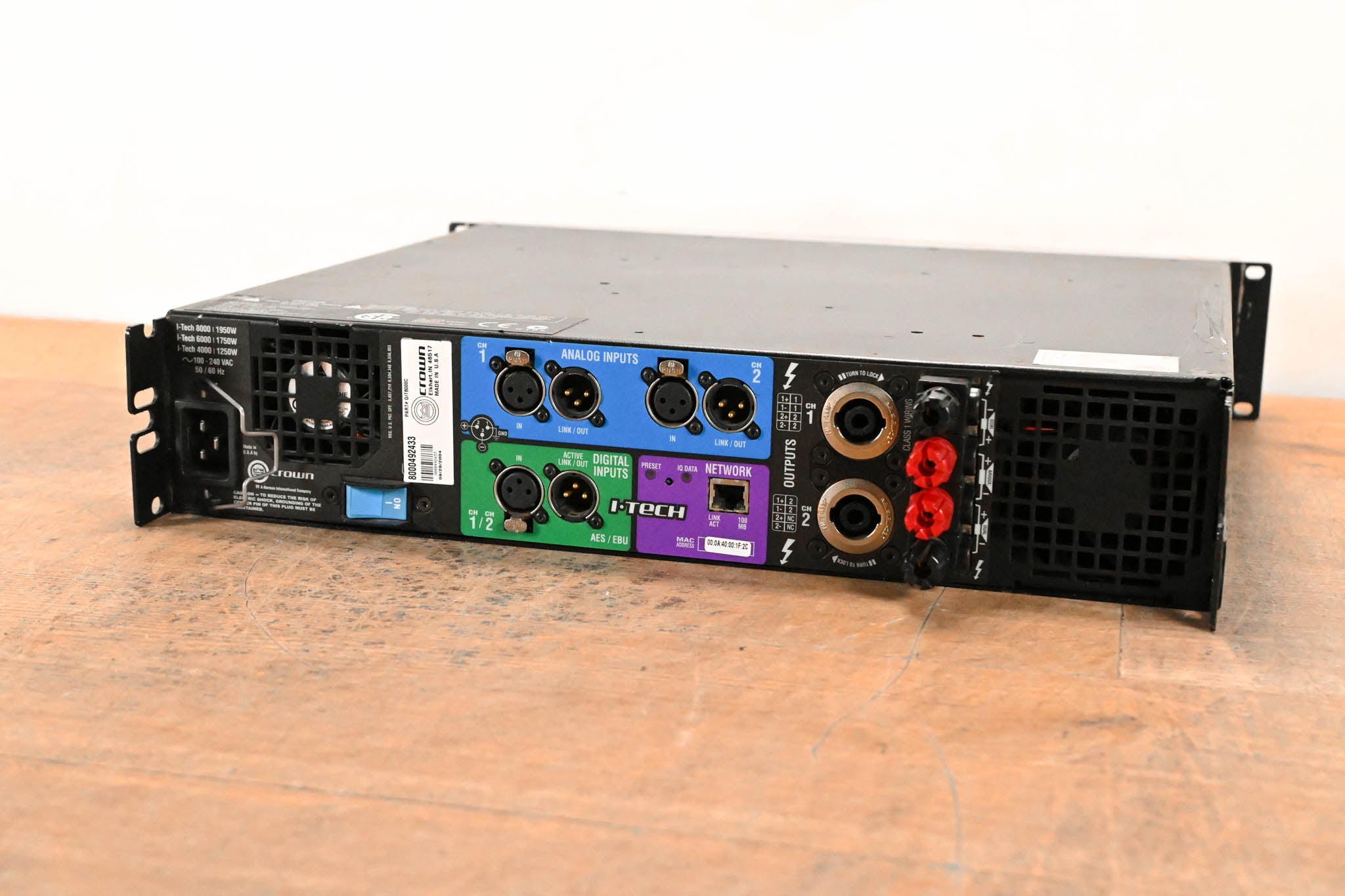 Crown I-Tech 6000 2-Channel Power Amplifier