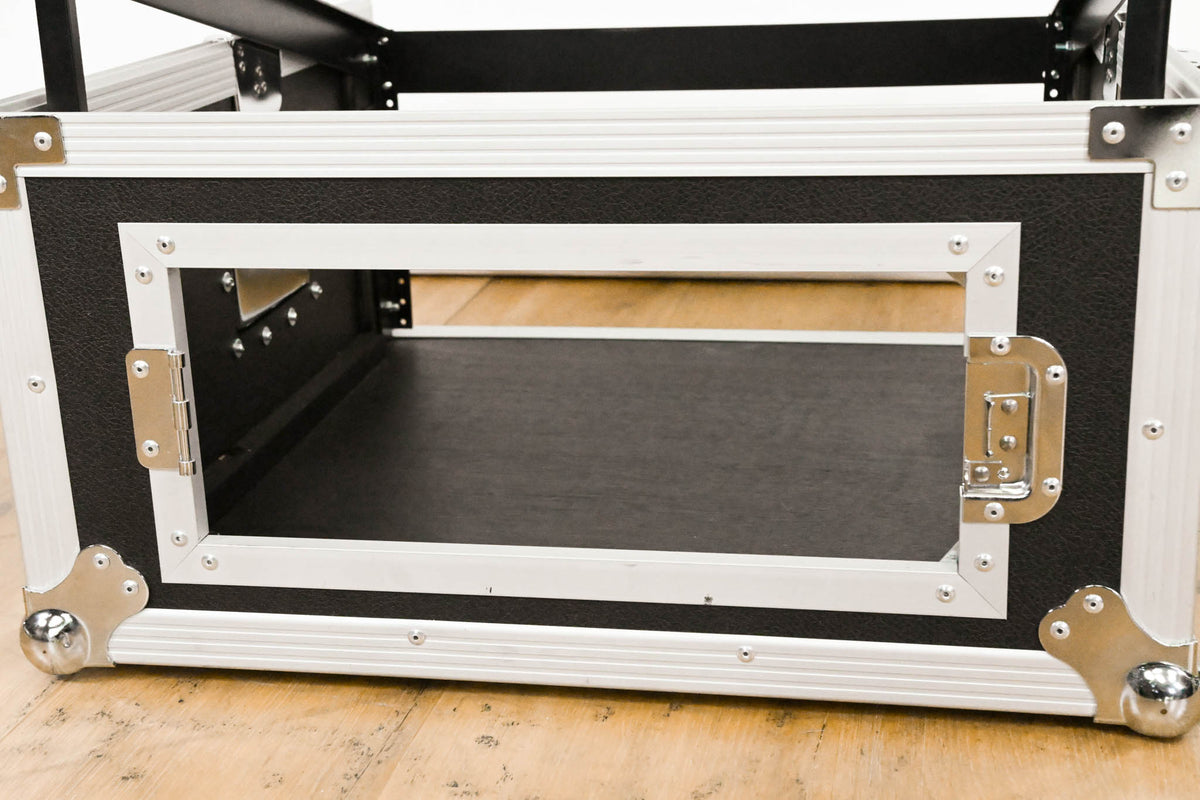 Seismic Audio 4 Space Rack Case with Slant Mixer Top
