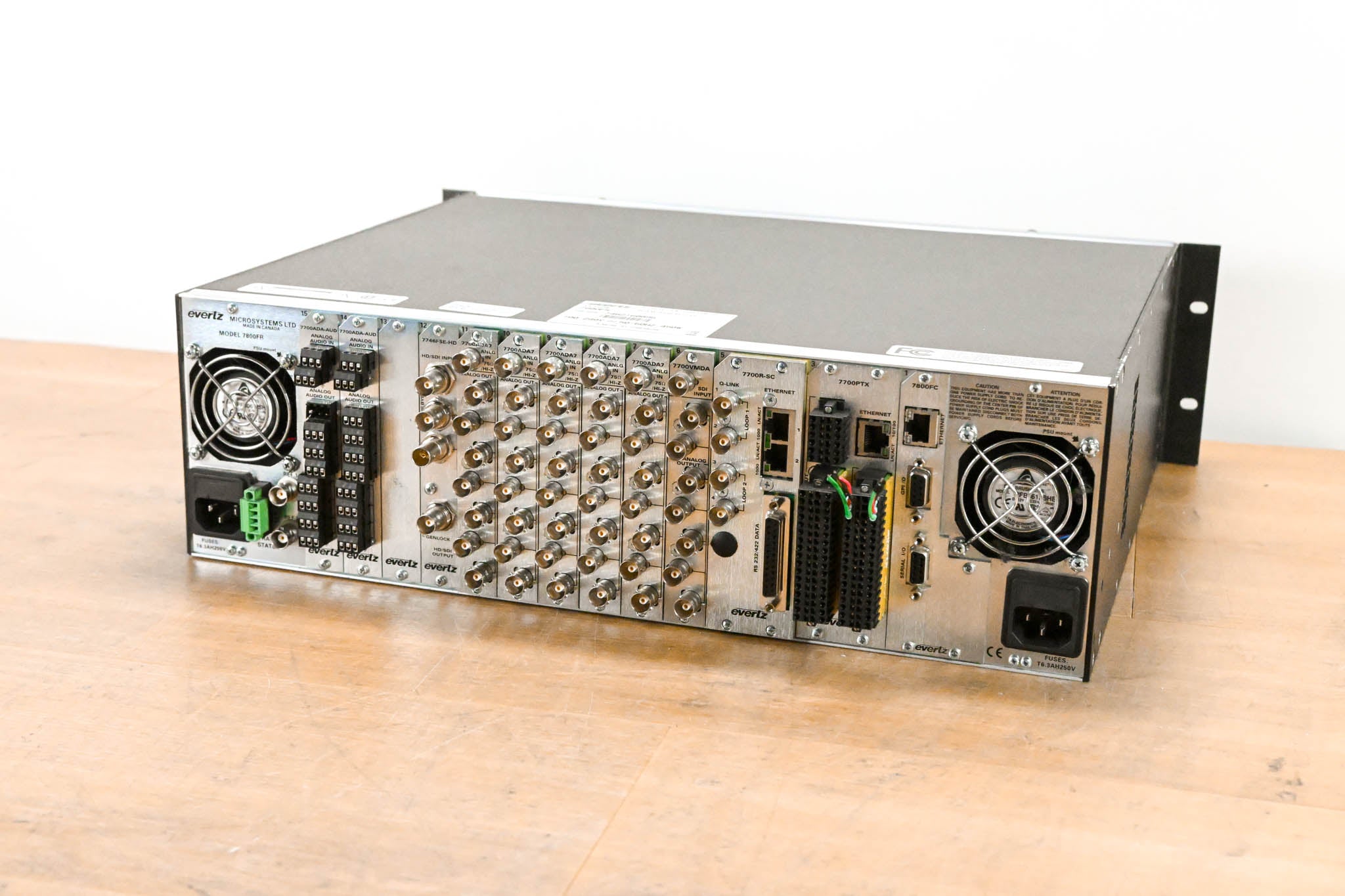 Evertz 7800FR 3RU Rackmount MultiFrame with Cards