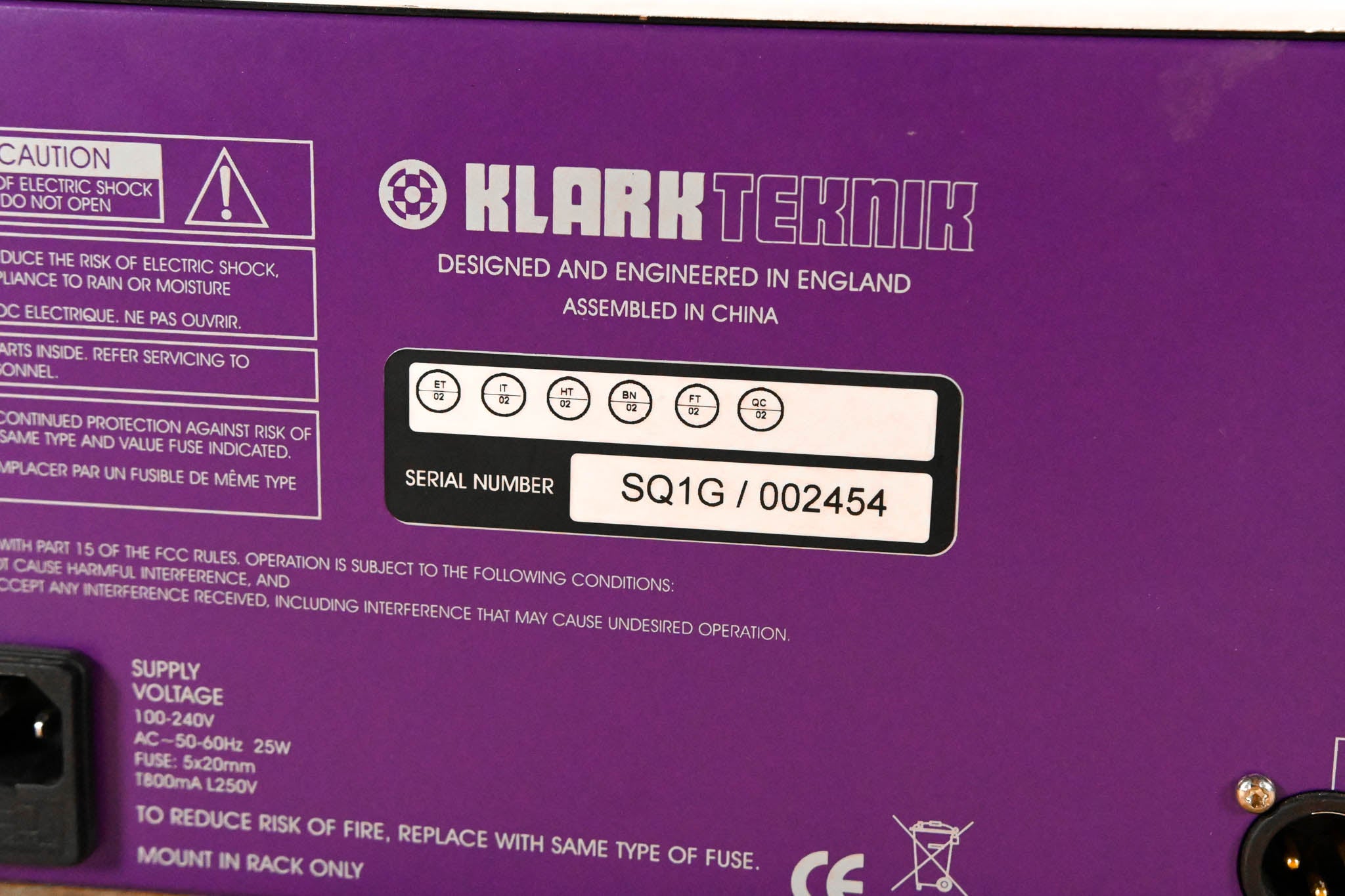 Klark Teknik SQ1G Square ONE Graphic 2-Channel 30-Band Graphic Equalizer