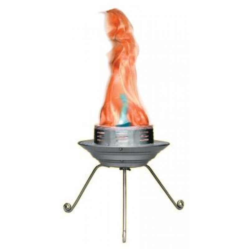 Simulated flame effect light;  generates no heat!