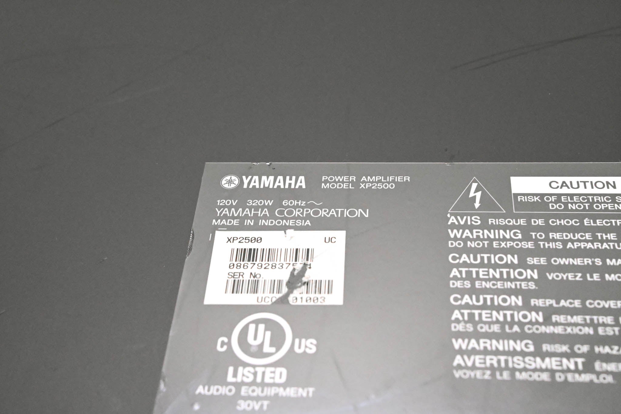 Yamaha XP2500 2-Channel Power Amplifier